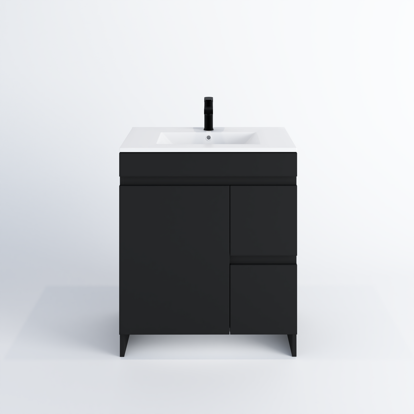 Cinnamon 30" Bathroom Vanity with integrated counter top Right Side Drawers