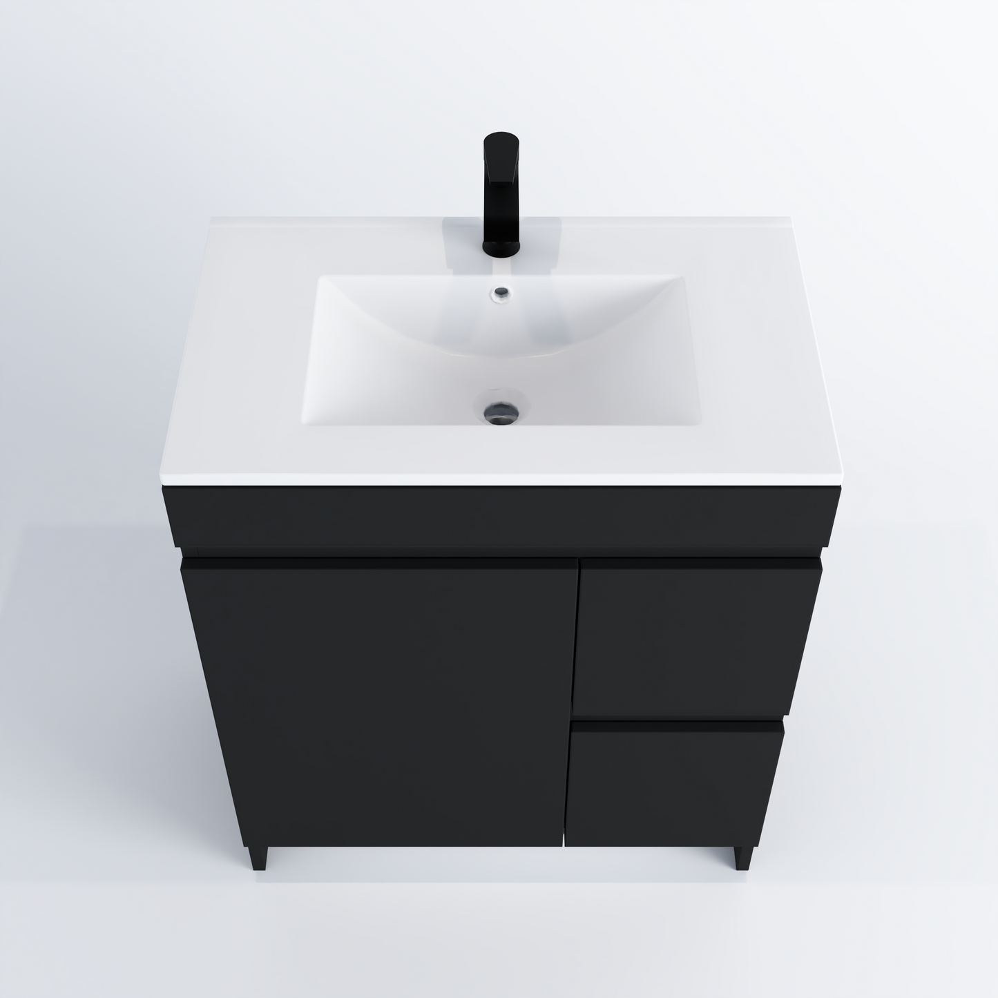 Cinnamon 30" Bathroom Vanity with integrated counter top Right Side Drawers