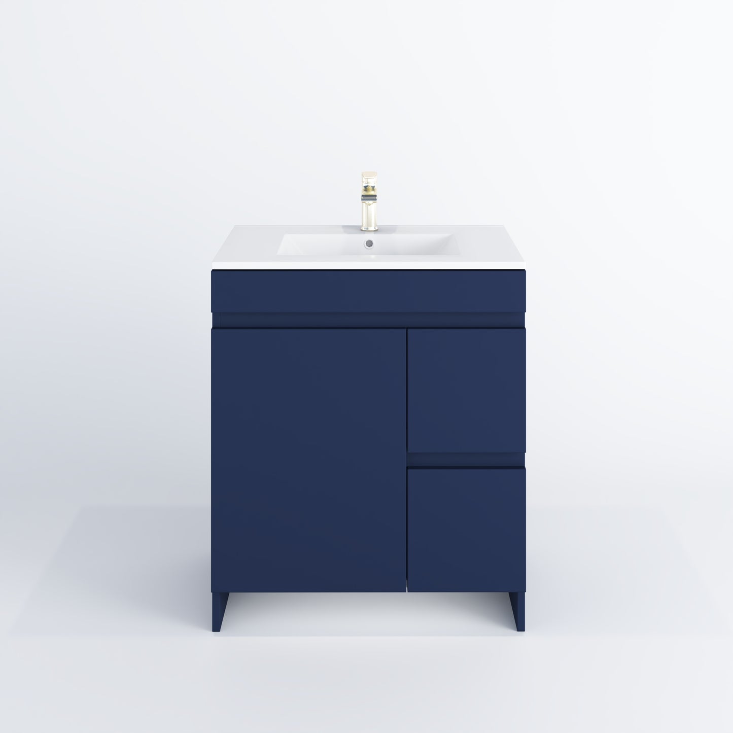 Cinnamon 30" Bathroom Vanity with integrated counter top Right Side Drawers