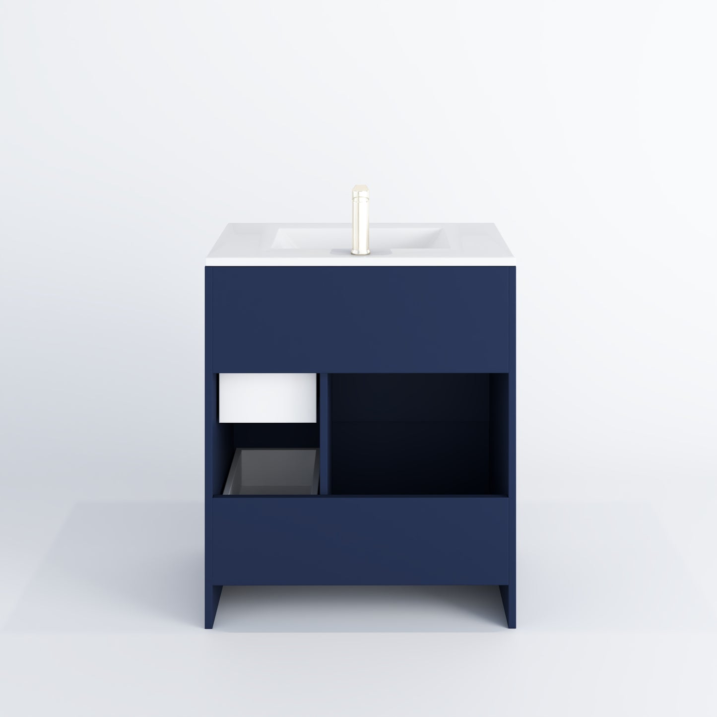 Cinnamon 30" Bathroom Vanity with integrated counter top Right Side Drawers