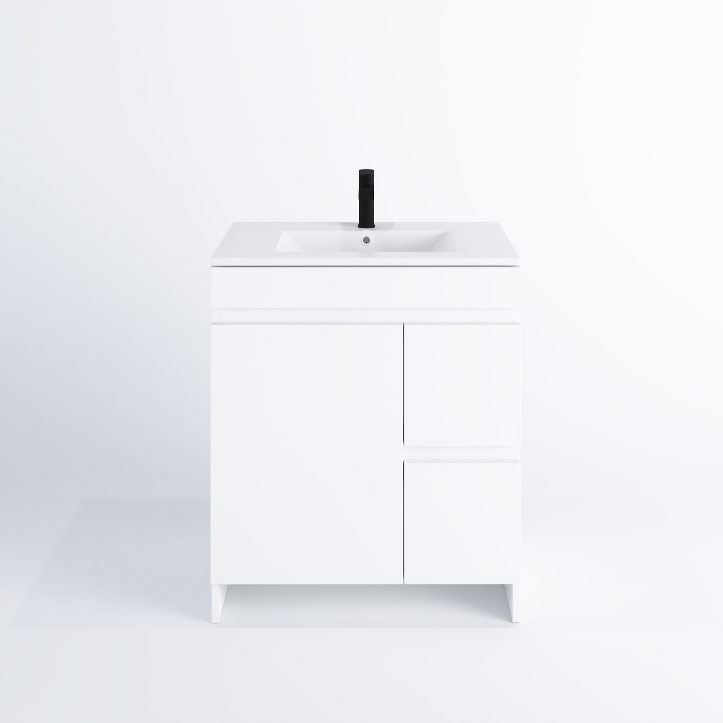 Cinnamon 30" Bathroom Vanity with integrated counter top Right Side Drawers