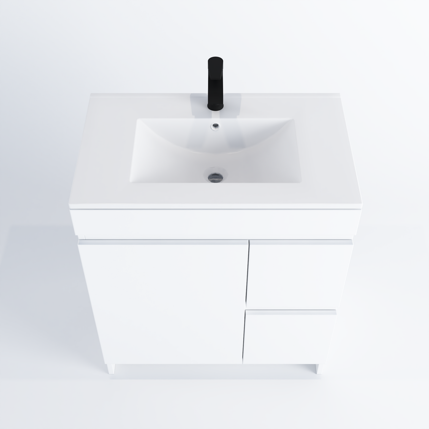 Cinnamon 30" Bathroom Vanity with integrated counter top Right Side Drawers