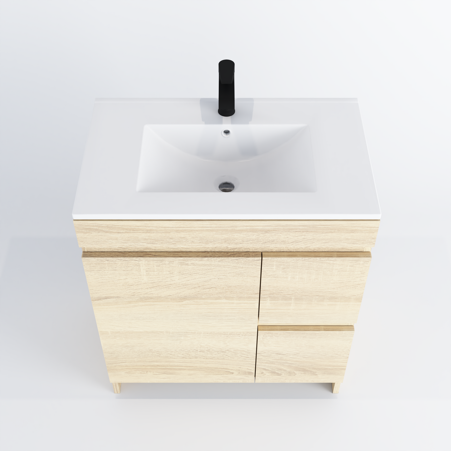 Cinnamon 30" Bathroom Vanity with integrated counter top Right Side Drawers