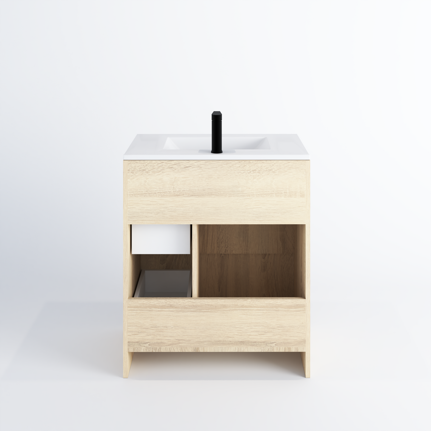 Cinnamon 30" Bathroom Vanity with integrated counter top Right Side Drawers