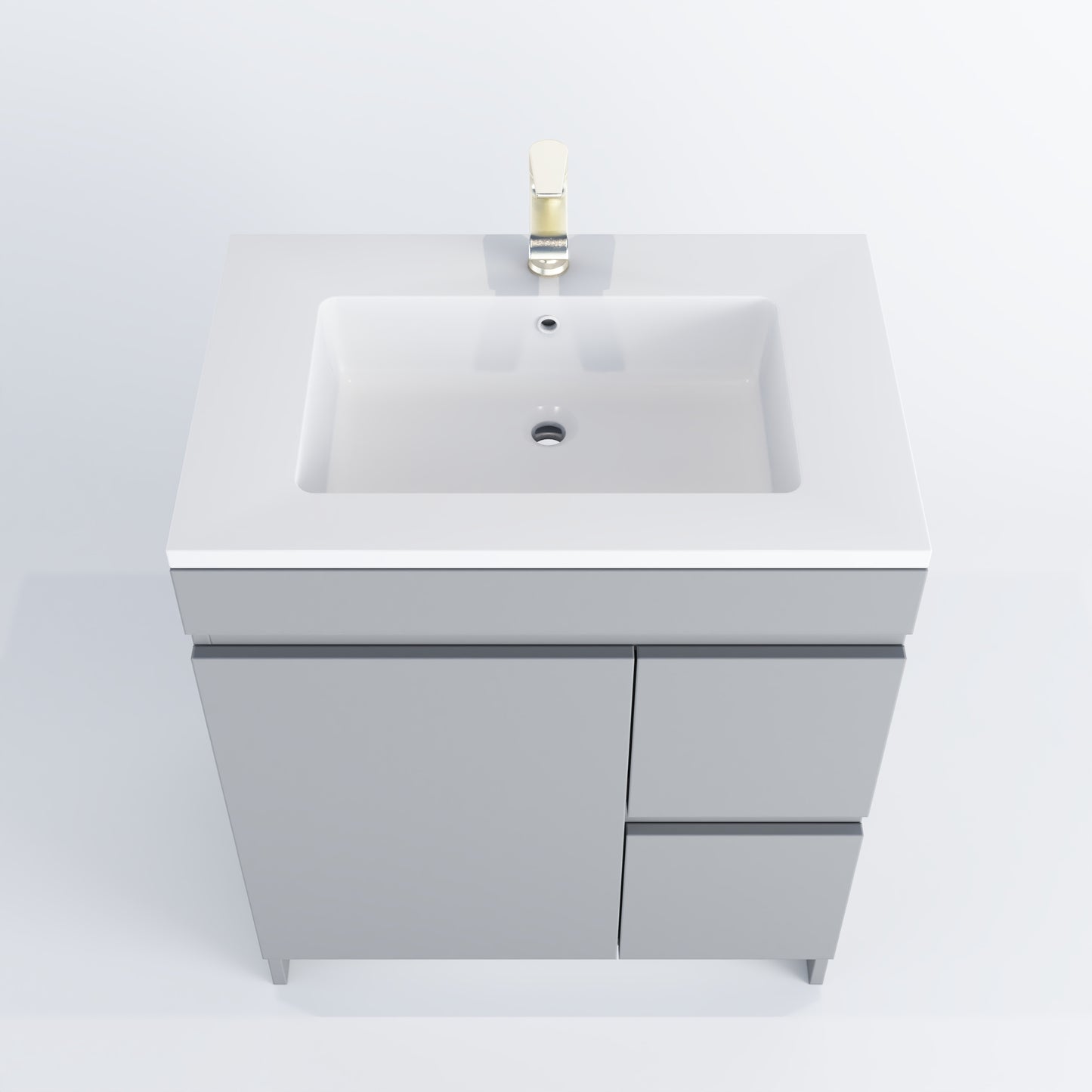 Cinnamon 30" Bathroom Vanity with integrated counter top Right Side Drawers