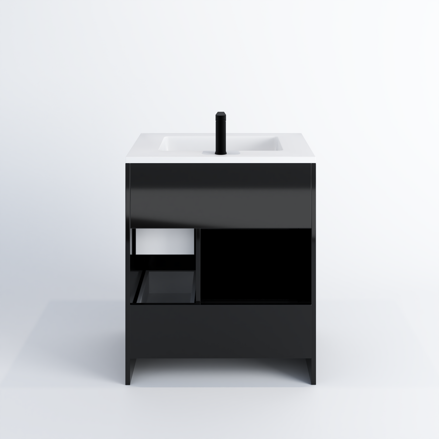 Cinnamon 30" Bathroom Vanity with integrated counter top Right Side Drawers