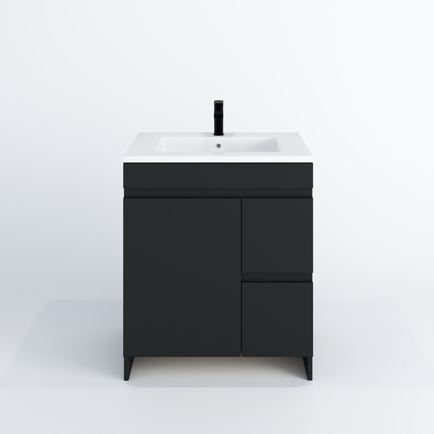 Cinnamon 30" Bathroom Vanity with integrated counter top Right Side Drawers