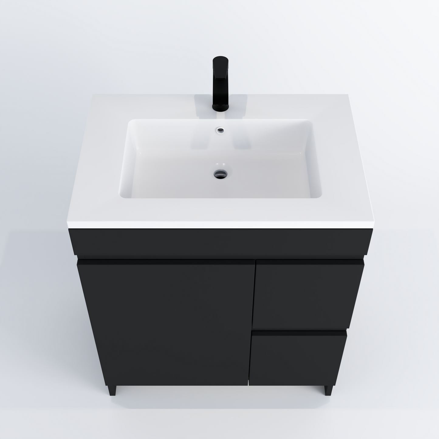 Cinnamon 30" Bathroom Vanity with integrated counter top Right Side Drawers