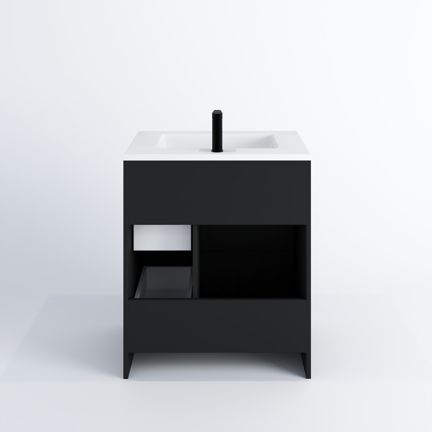 Cinnamon 30" Bathroom Vanity with integrated counter top Right Side Drawers
