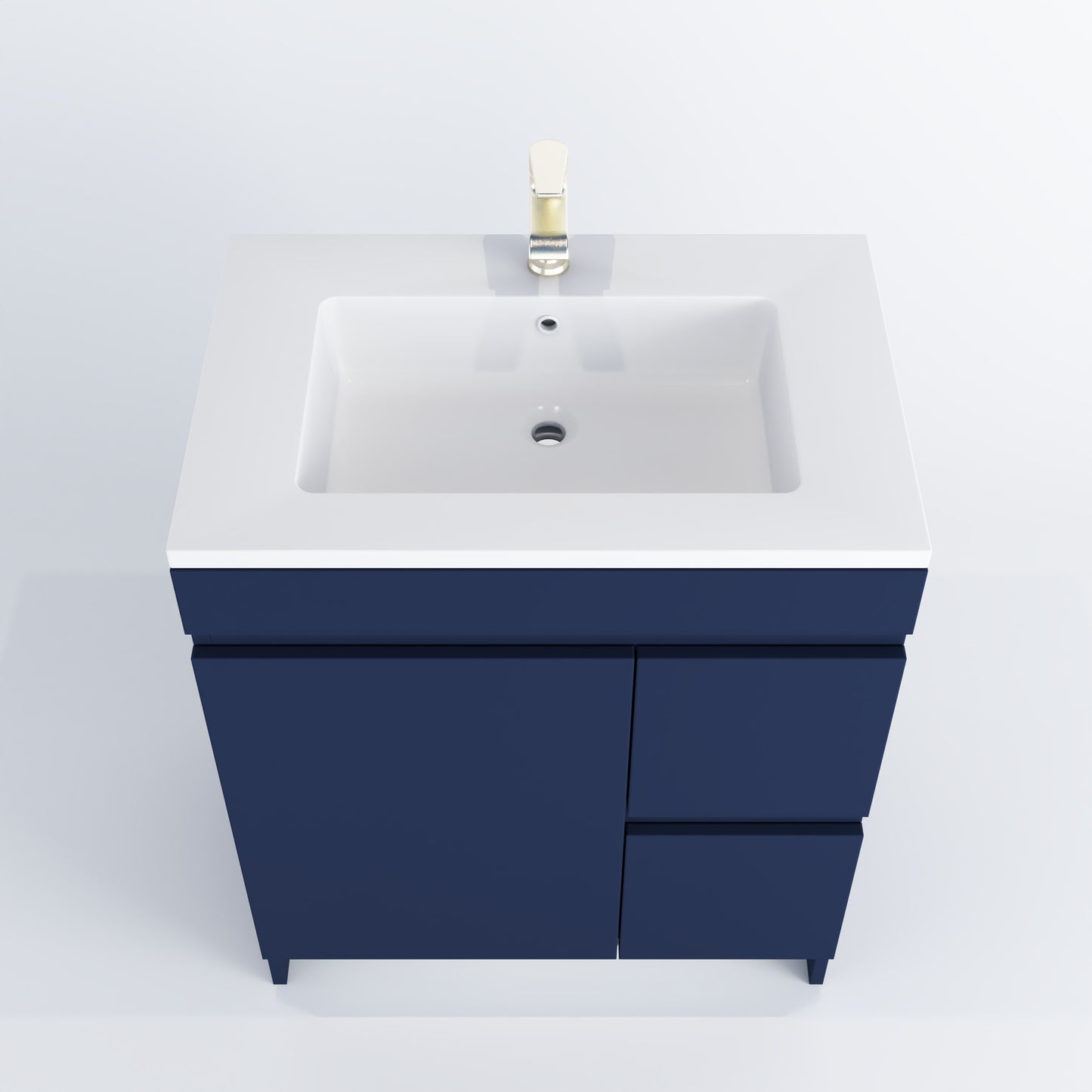 Cinnamon 30" Bathroom Vanity with integrated counter top Right Side Drawers