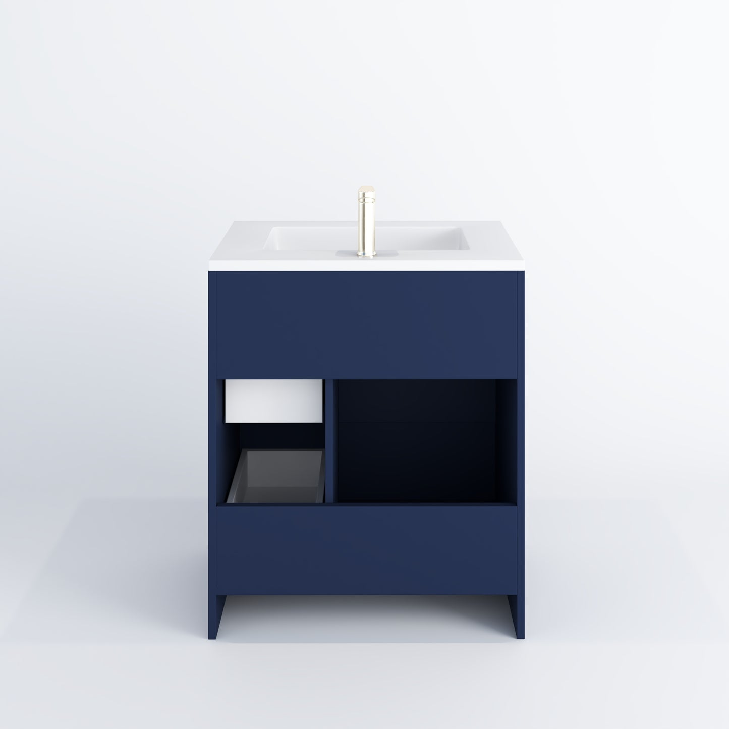 Cinnamon 30" Bathroom Vanity with integrated counter top Right Side Drawers