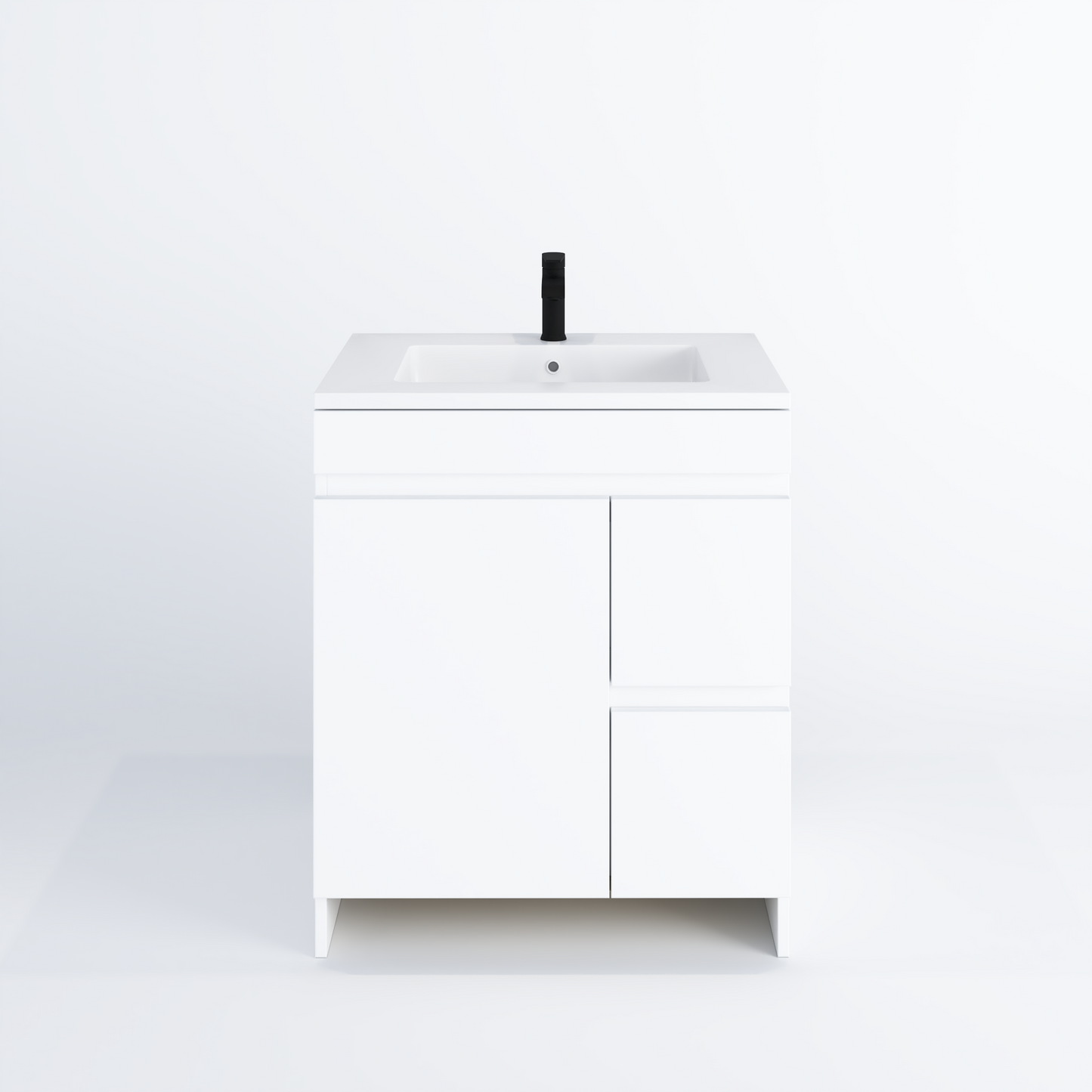Cinnamon 30" Bathroom Vanity with integrated counter top Right Side Drawers