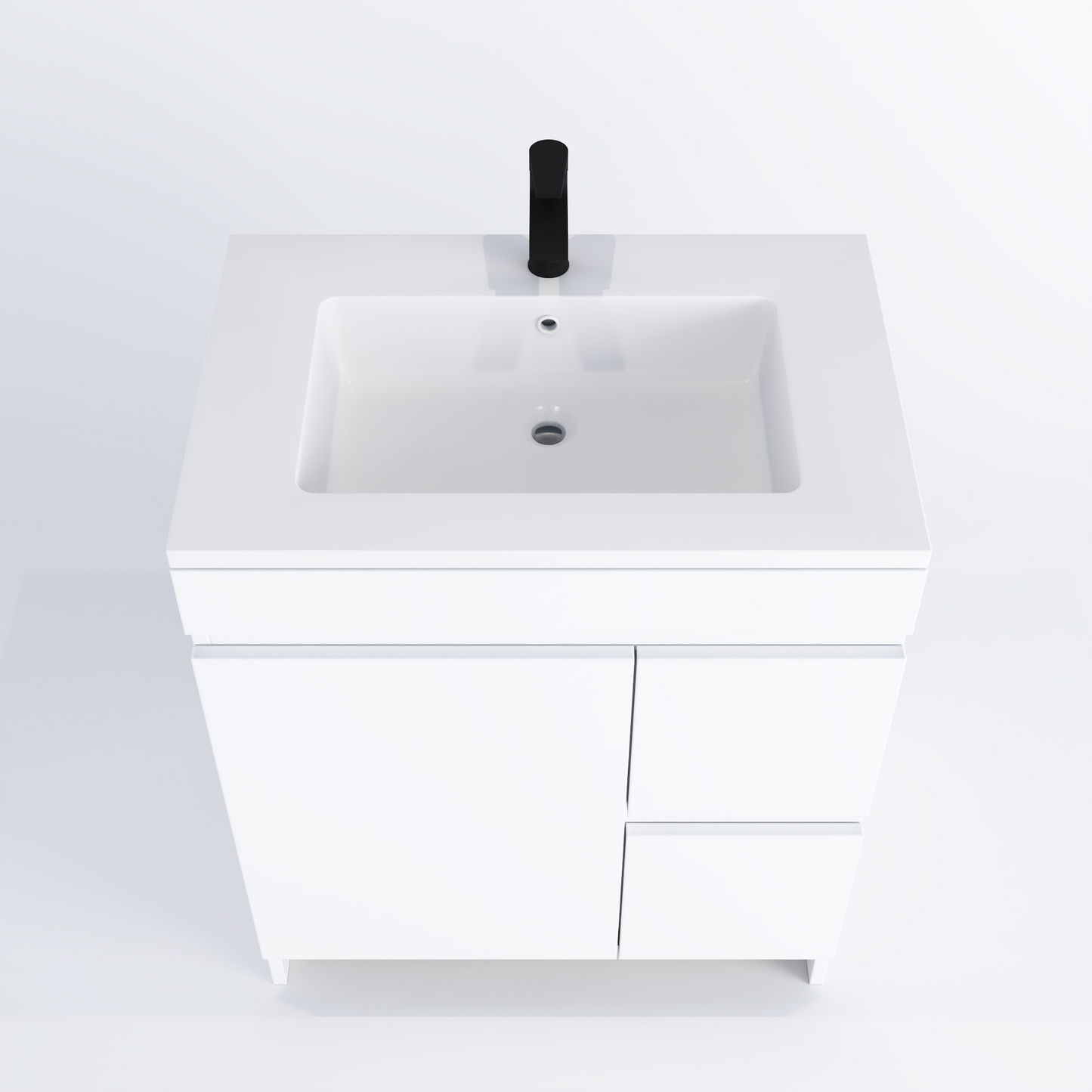 Cinnamon 30" Bathroom Vanity with integrated counter top Right Side Drawers