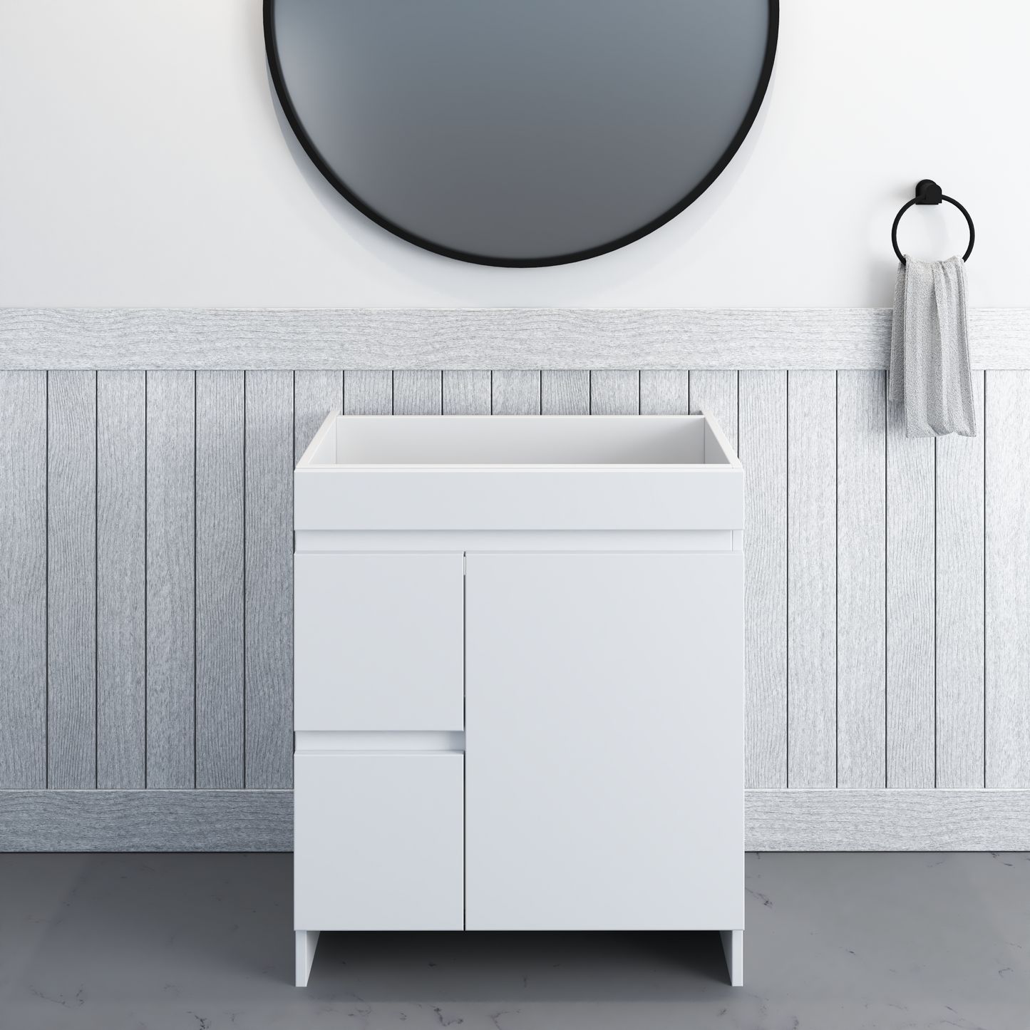 Cinnamon 30" Bathroom Vanity Cabinet Only Left Side Drawers