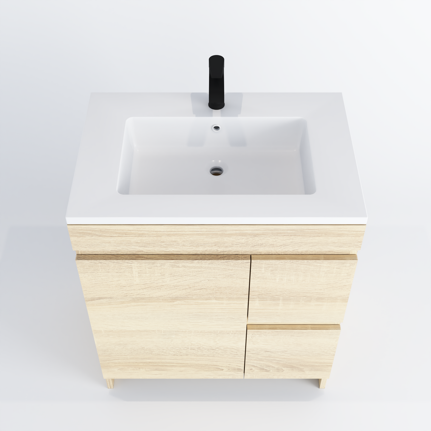 Cinnamon 30" Bathroom Vanity with integrated counter top Right Side Drawers