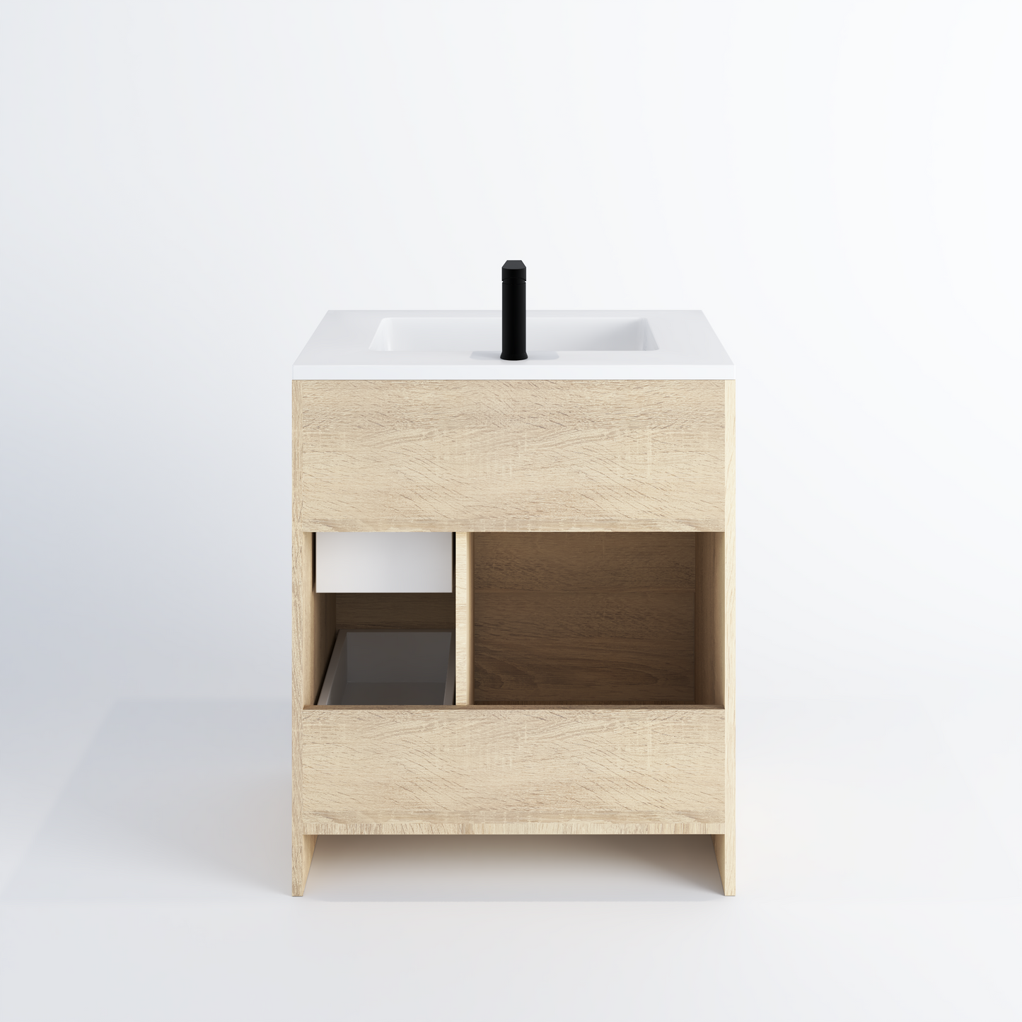 Cinnamon 30" Bathroom Vanity with integrated counter top Right Side Drawers