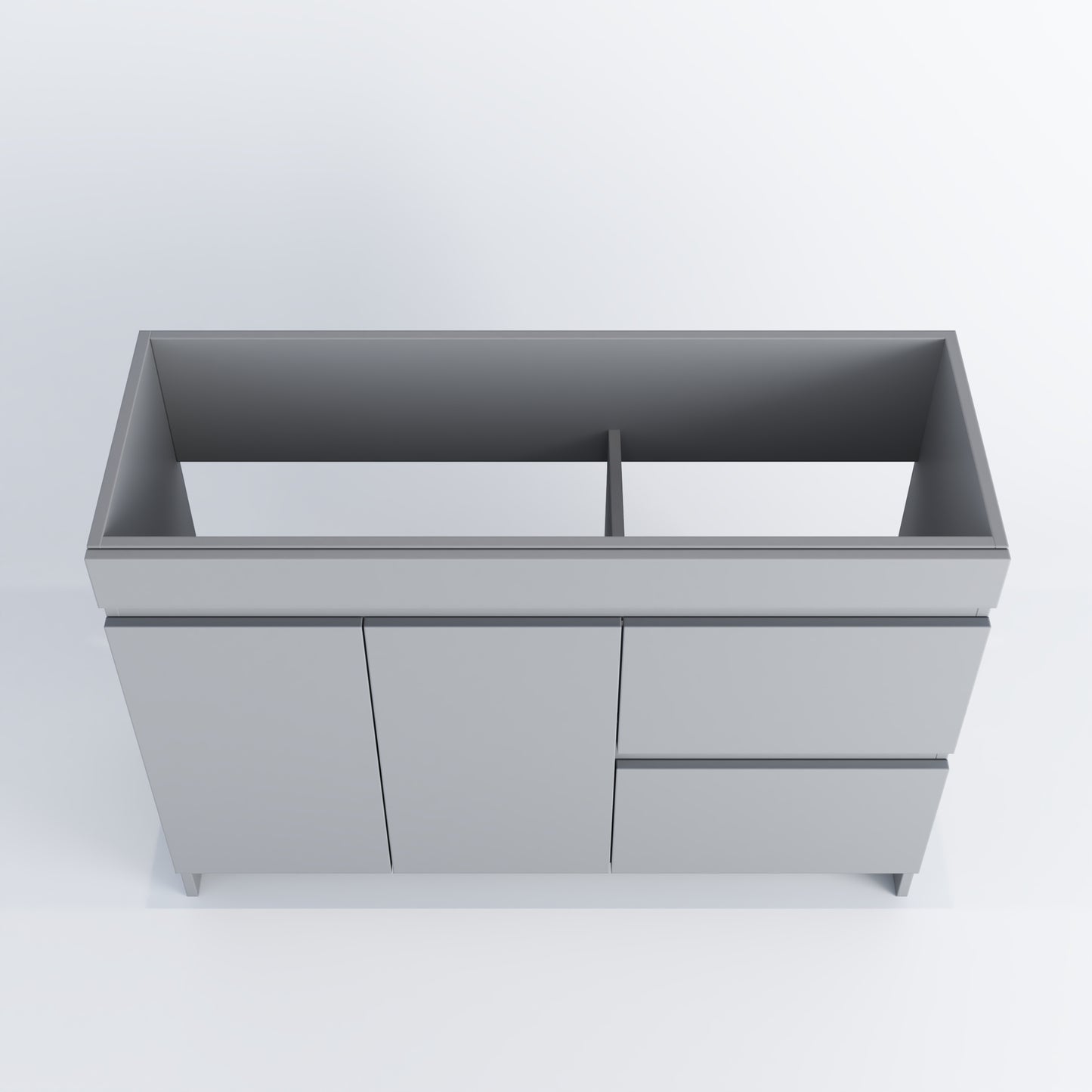 Cinnamon 48" Bathroom Vanity Cabinet Only Right Side Drawers