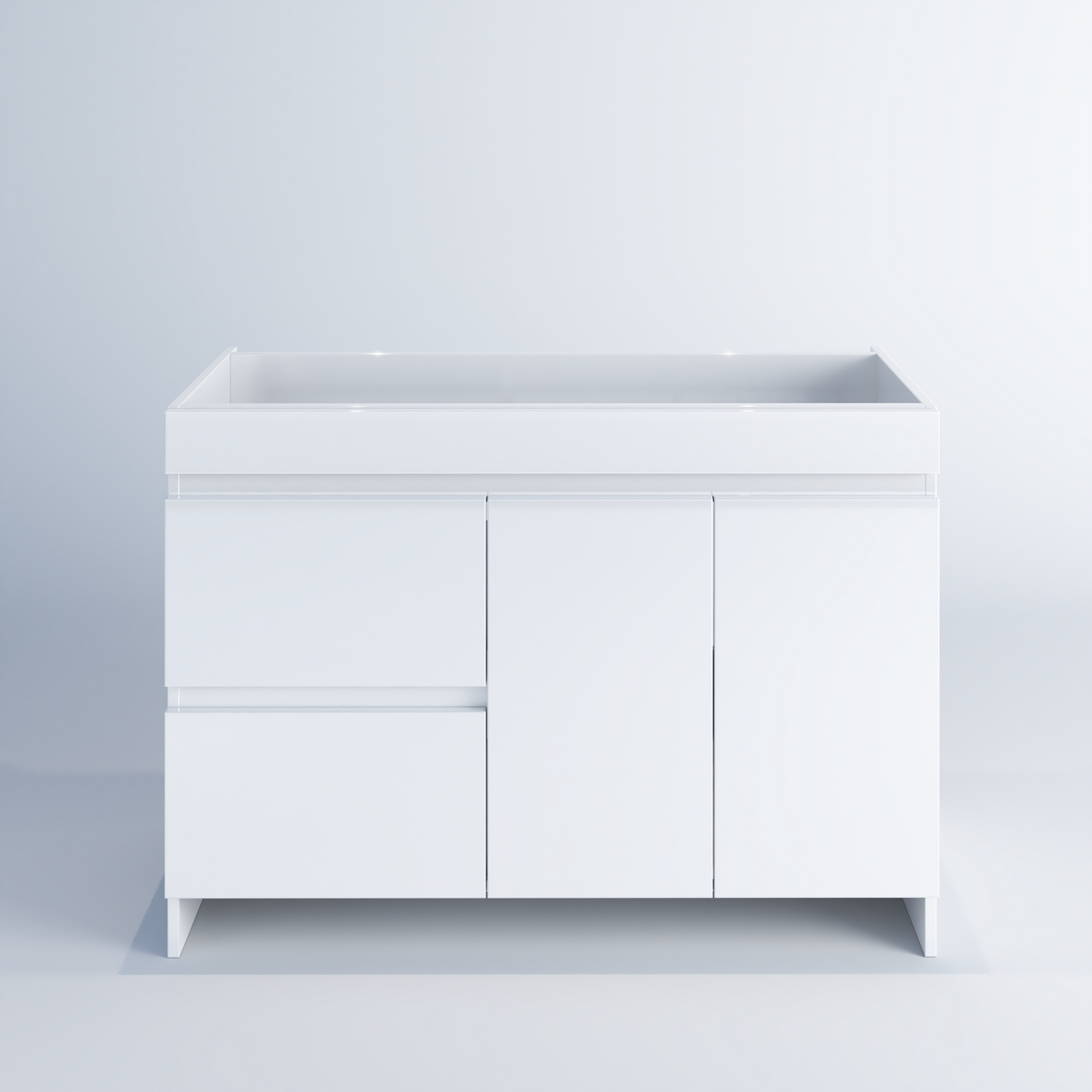 Cinnamon 48" Bathroom Vanity Cabinet Only Left Side Drawers