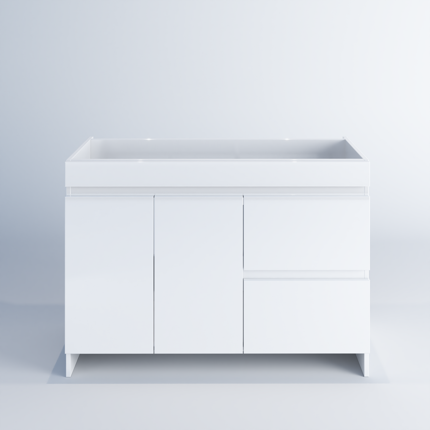 Cinnamon 48" Bathroom Vanity Cabinet Only Right Side Drawers