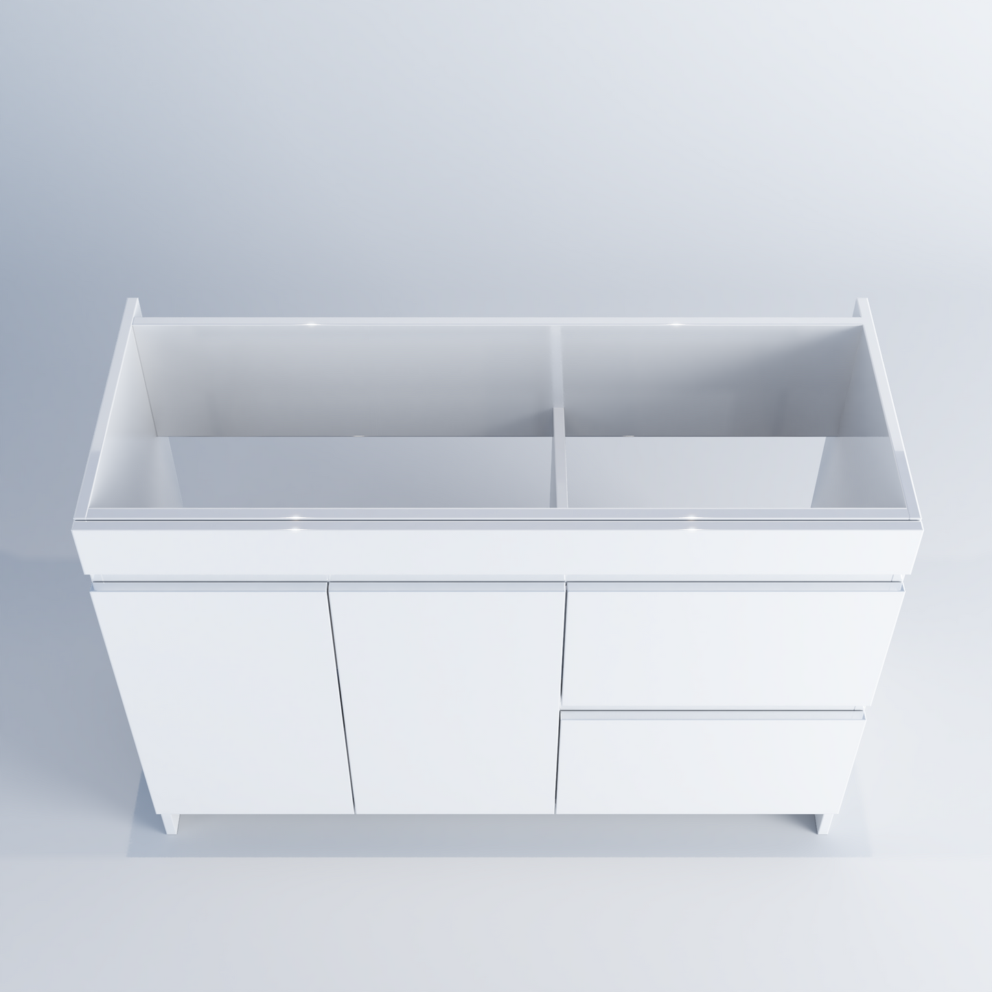 Cinnamon 48" Bathroom Vanity Cabinet Only Right Side Drawers