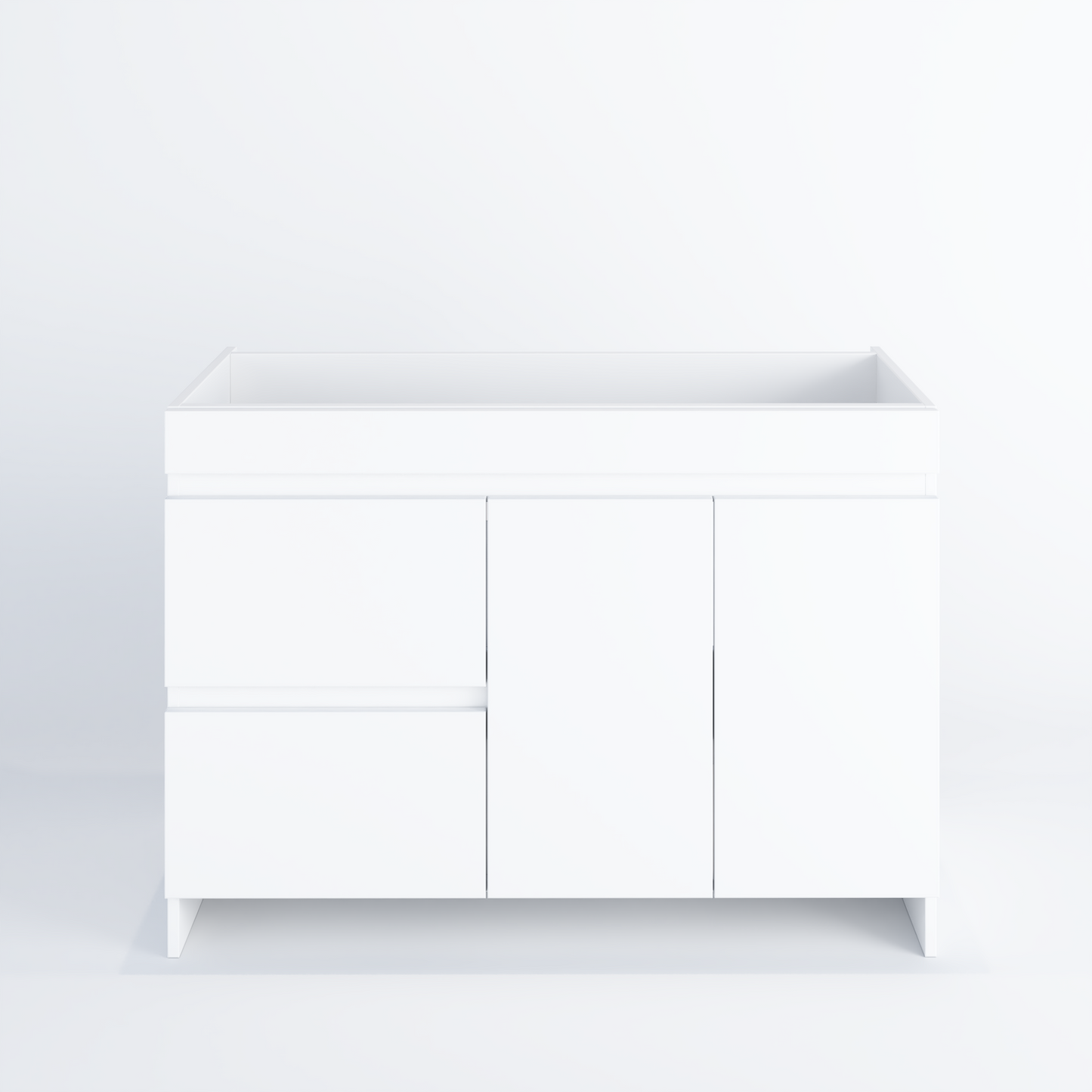 Cinnamon 48" Bathroom Vanity Cabinet Only Left Side Drawers