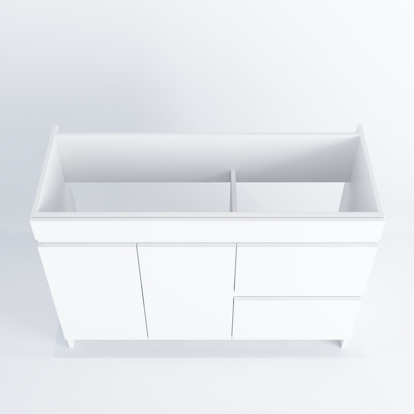 Cinnamon 48" Bathroom Vanity Cabinet Only Right Side Drawers