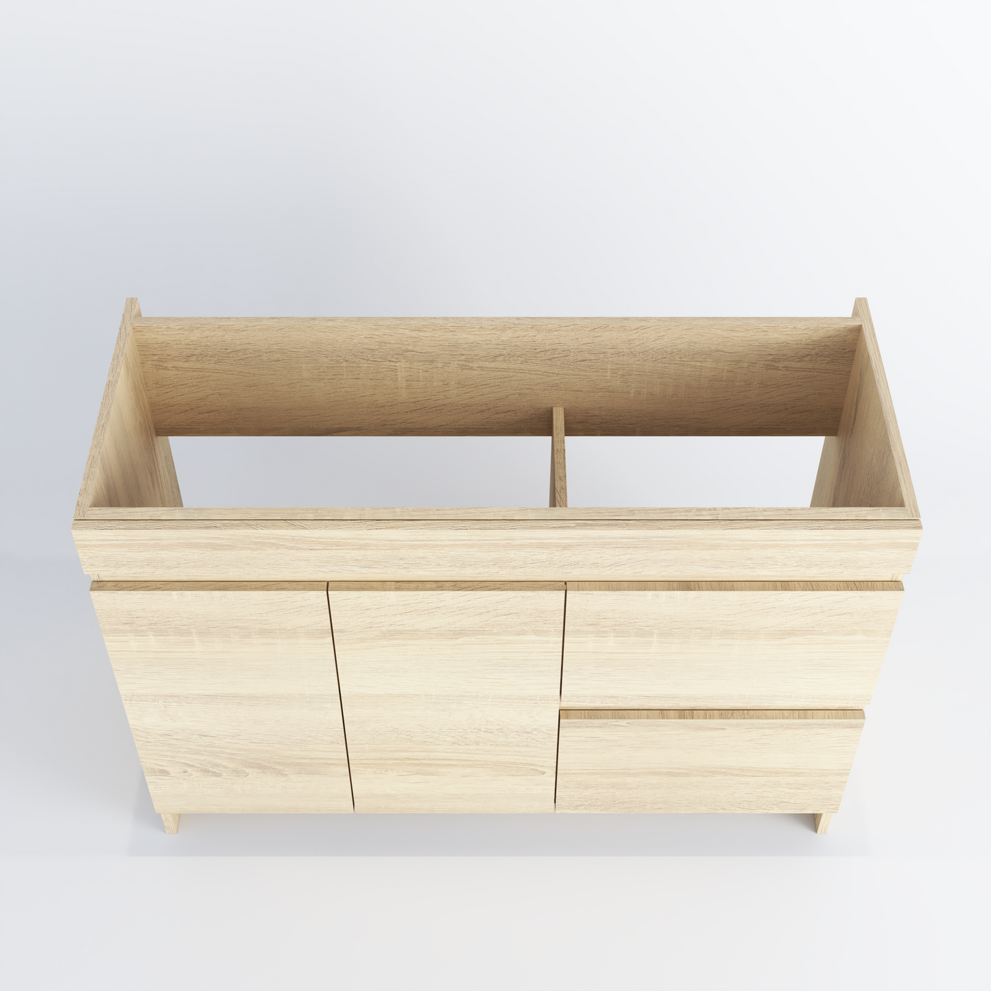 Cinnamon 48" Bathroom Vanity Cabinet Only Right Side Drawers