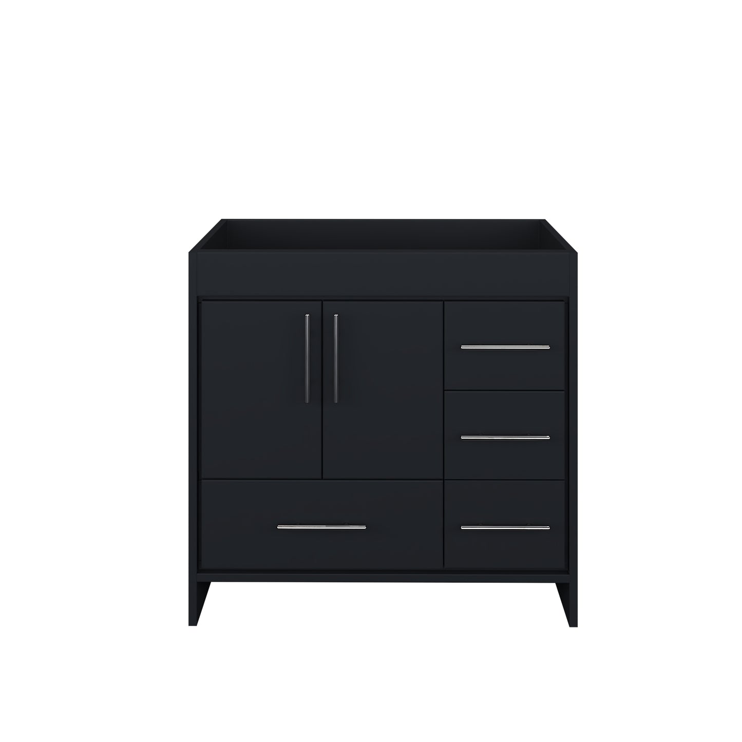 Flow 36" Bathroom Vanity Right Side Drawers Cabinet Only