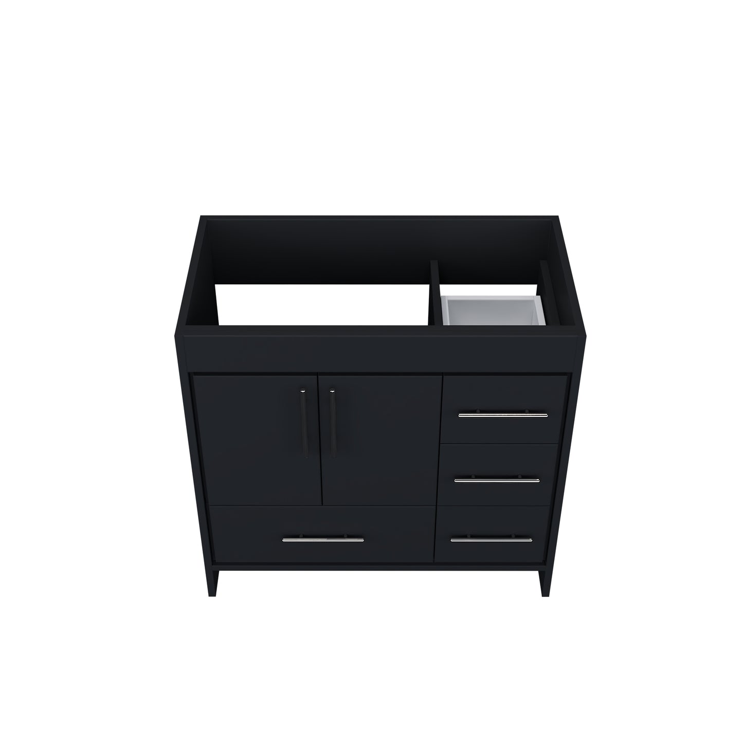 Flow 36" Bathroom Vanity Right Side Drawers Cabinet Only