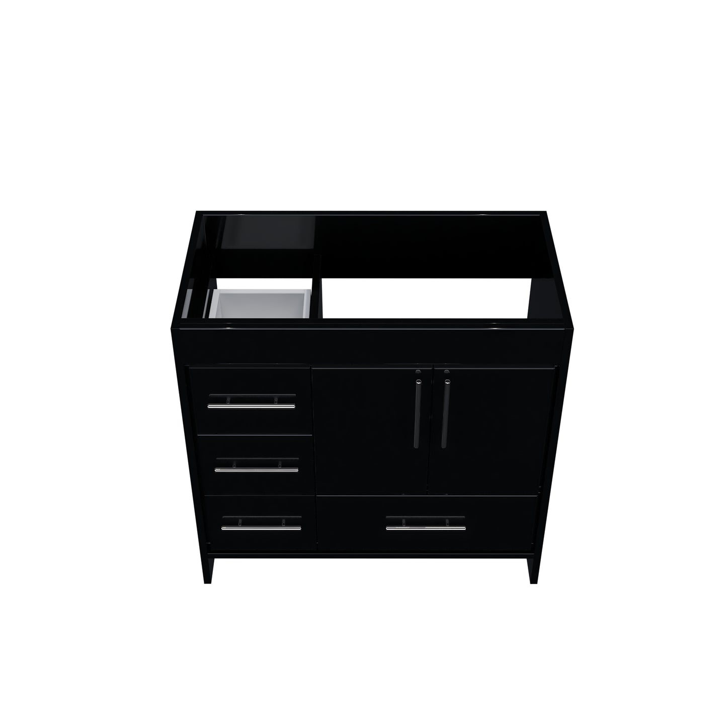 Flow 36" Bathroom Vanity Left Side Drawers Cabinet Only