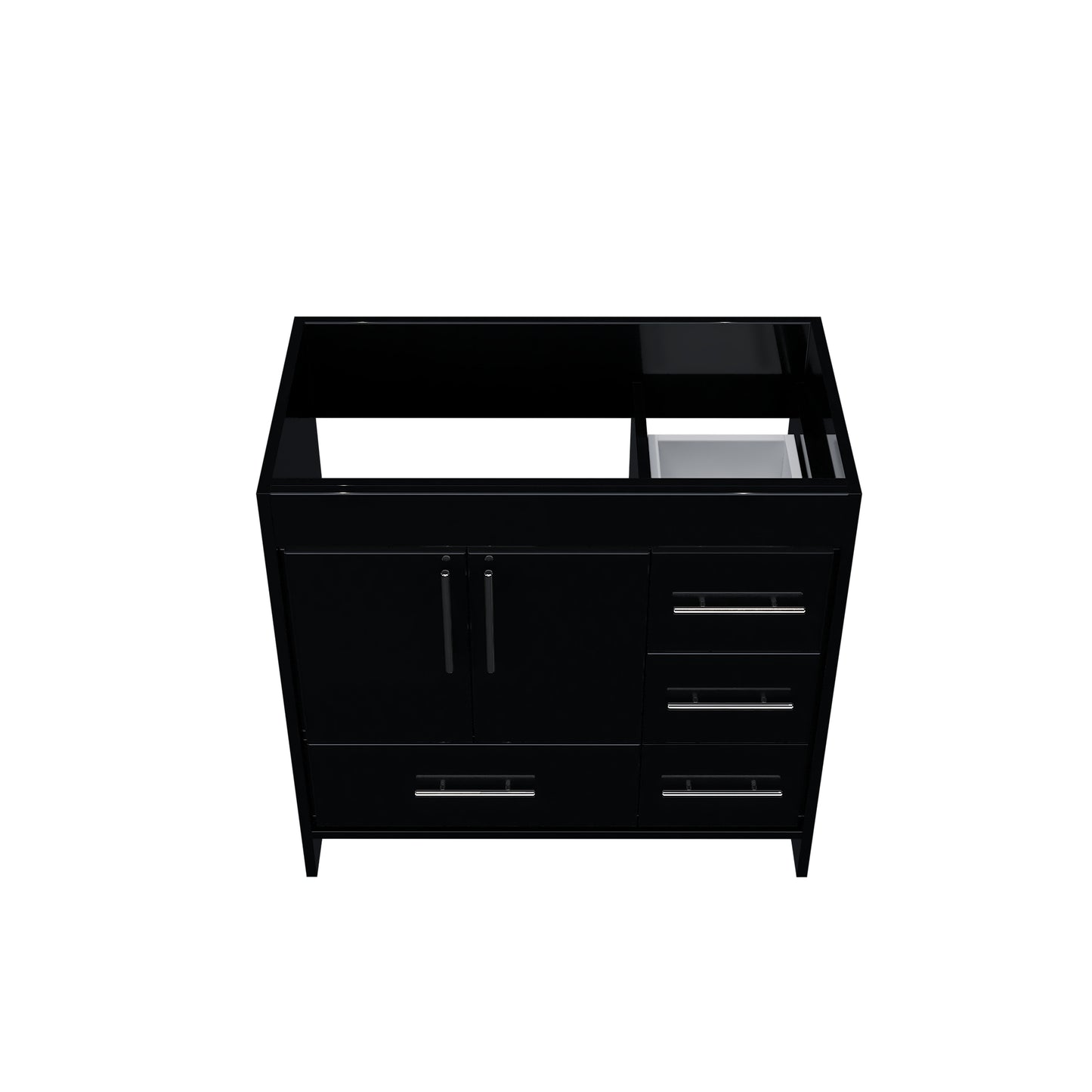 Flow 40" Bathroom Vanity Right Side Drawers Cabinet Only