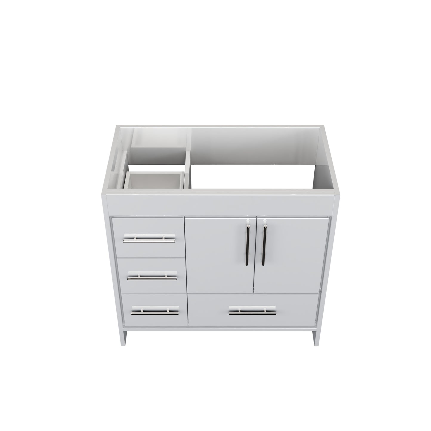 Flow 36" Bathroom Vanity Left Side Drawers Cabinet Only