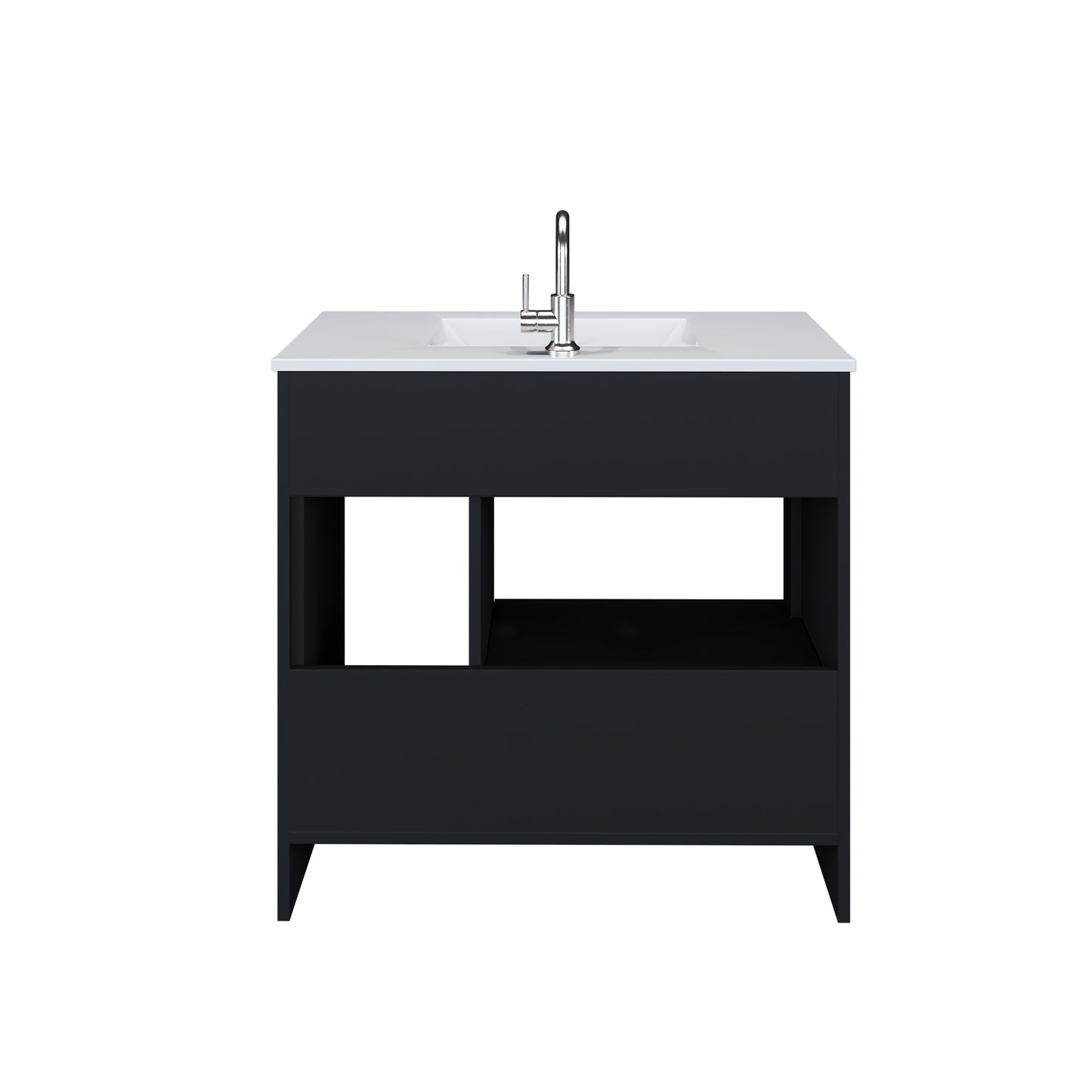 Flow 36" Bathroom Vanity with integrated counter top Right Side Drawers