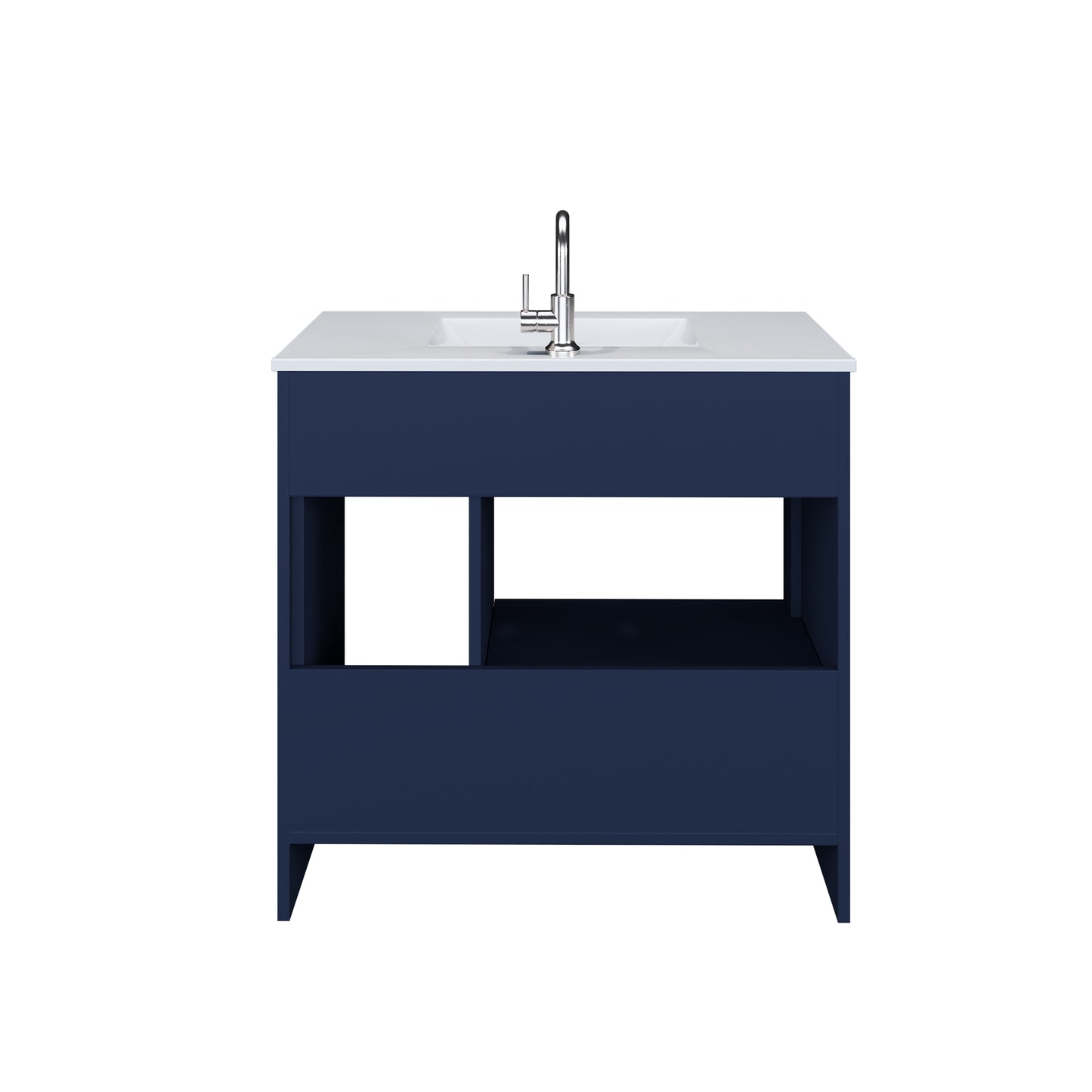 Flow 36" Bathroom Vanity with integrated counter top Right Side Drawers