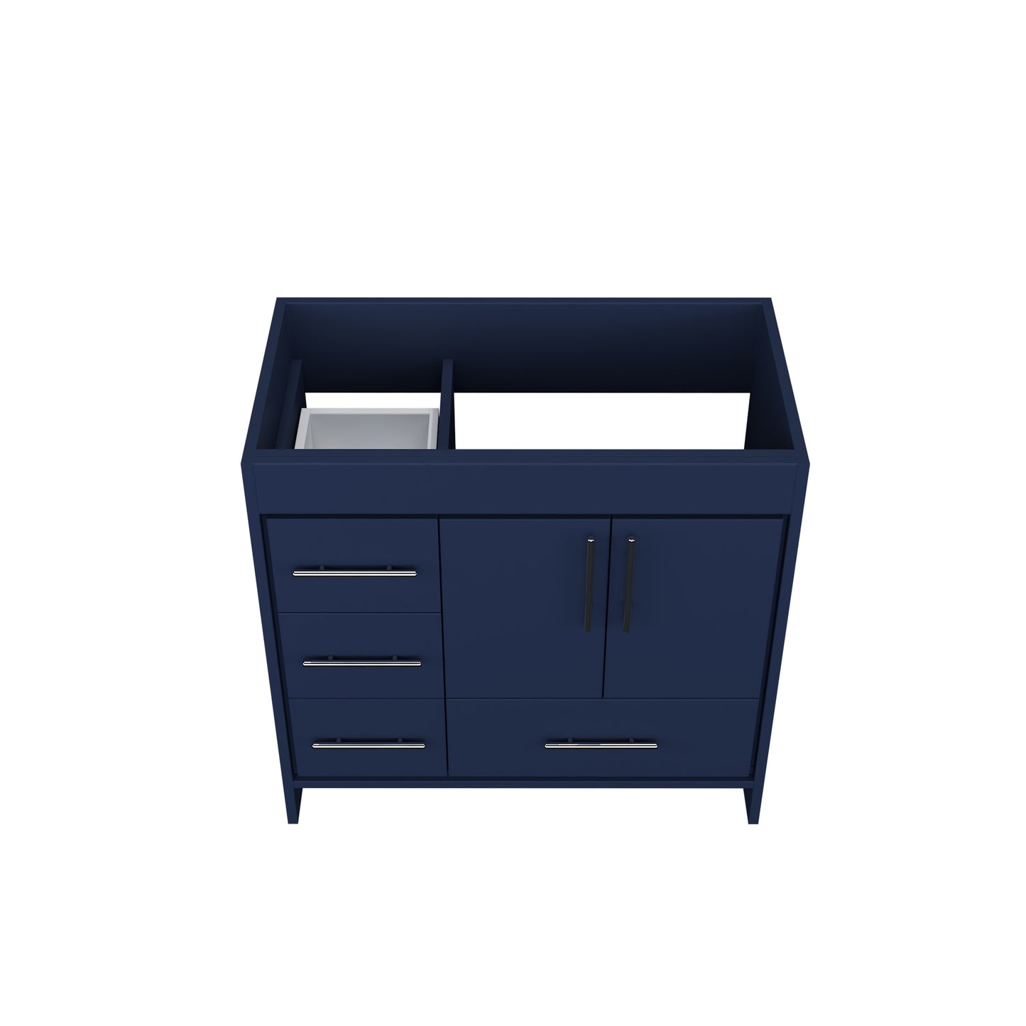 Flow 36" Bathroom Vanity Left Side Drawers Cabinet Only