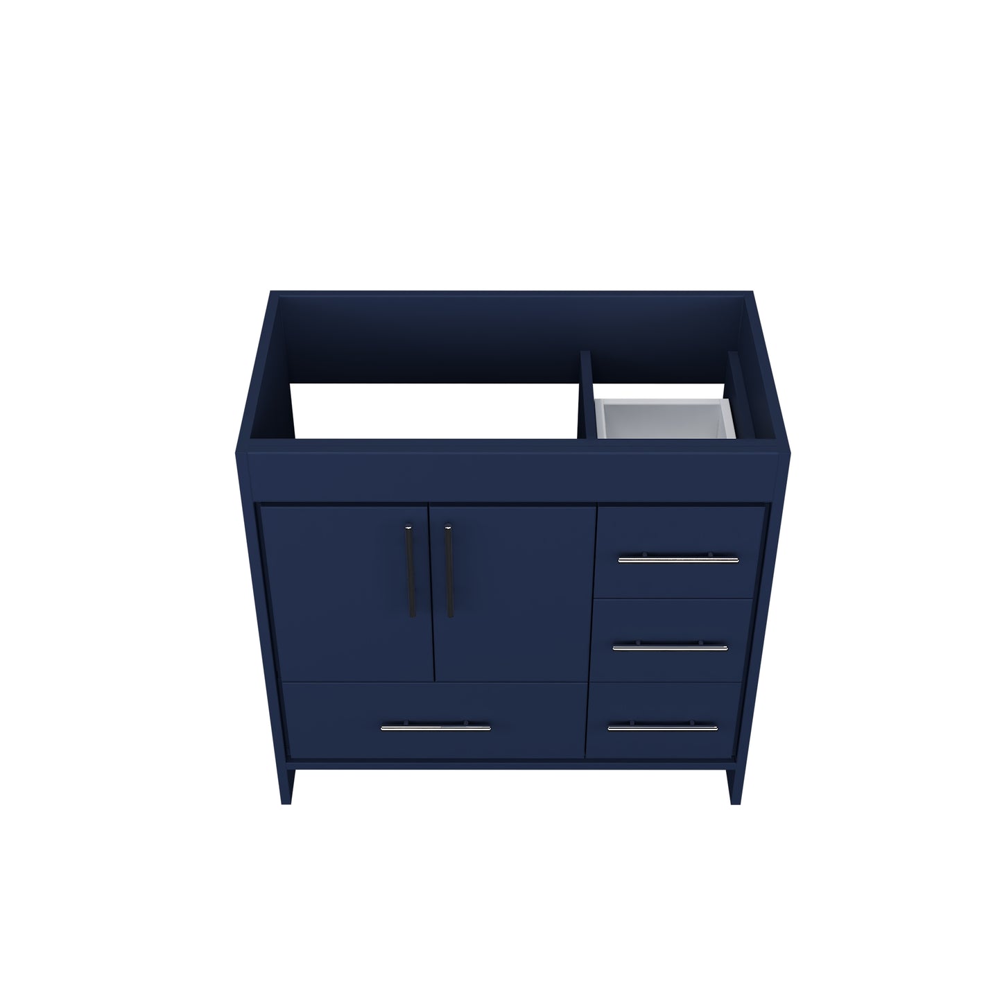 Flow 36" Bathroom Vanity Right Side Drawers Cabinet Only