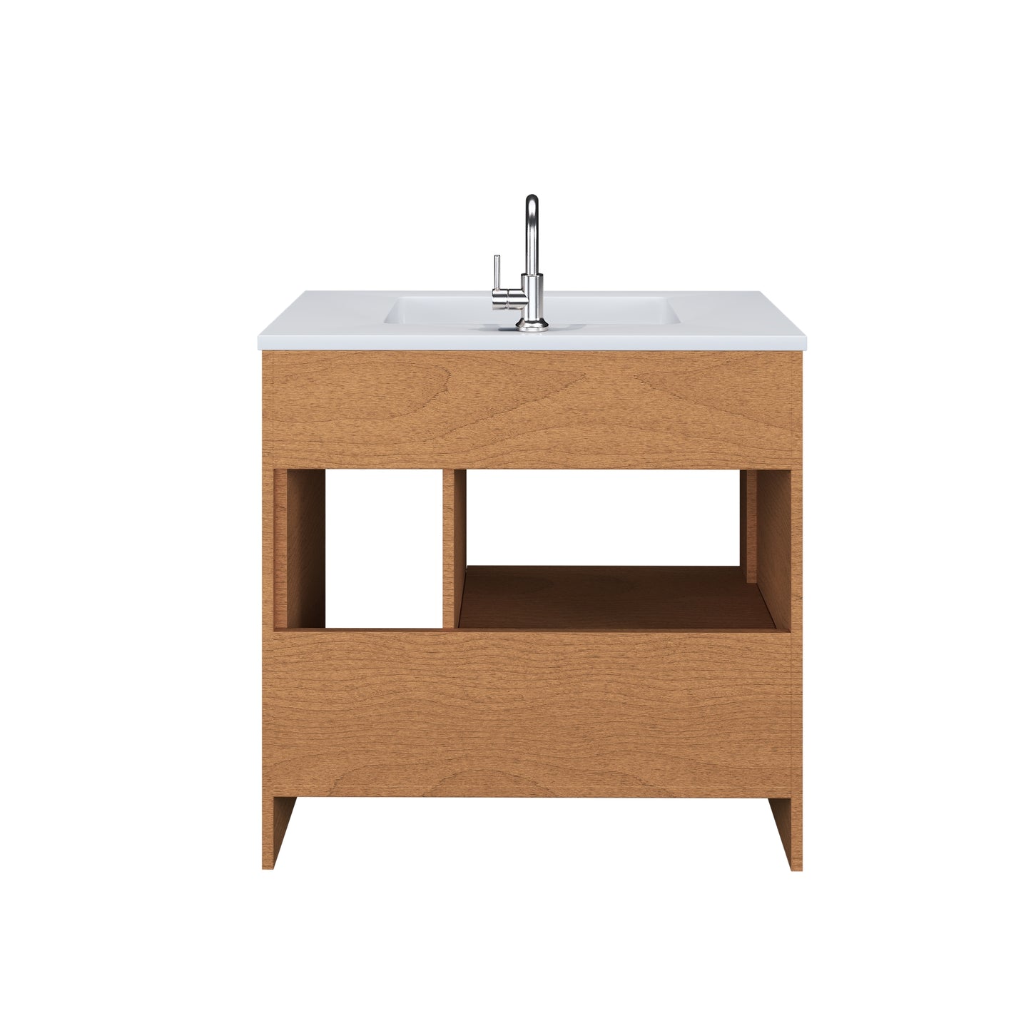 Flow 36" Bathroom Vanity with integrated counter top Right Side Drawers