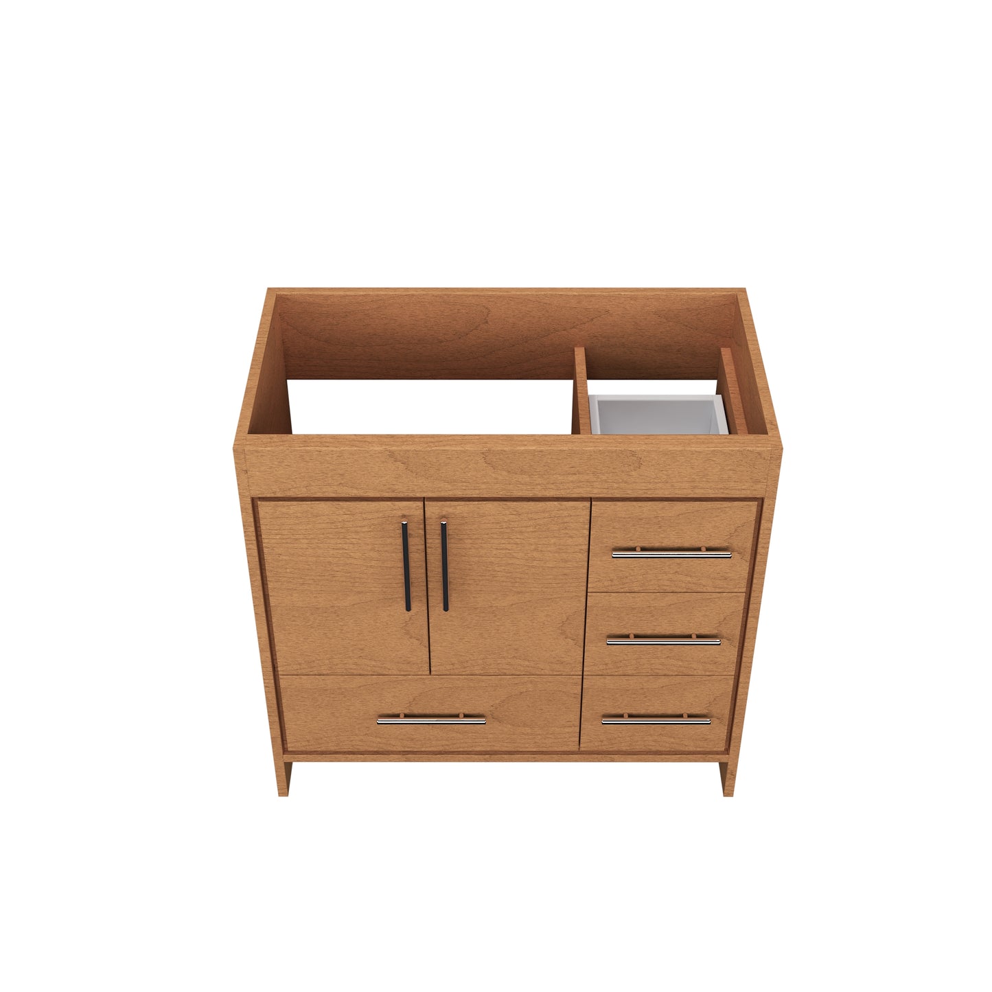 Flow 36" Bathroom Vanity Right Side Drawers Cabinet Only