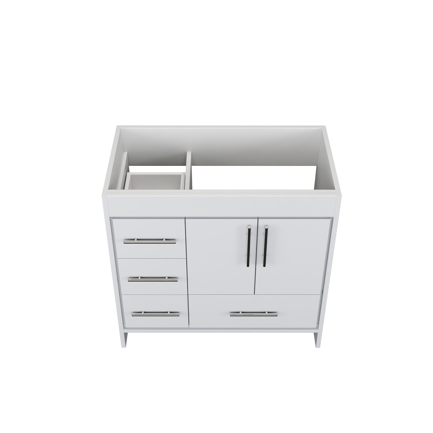 Flow 36" Bathroom Vanity Left Side Drawers Cabinet Only