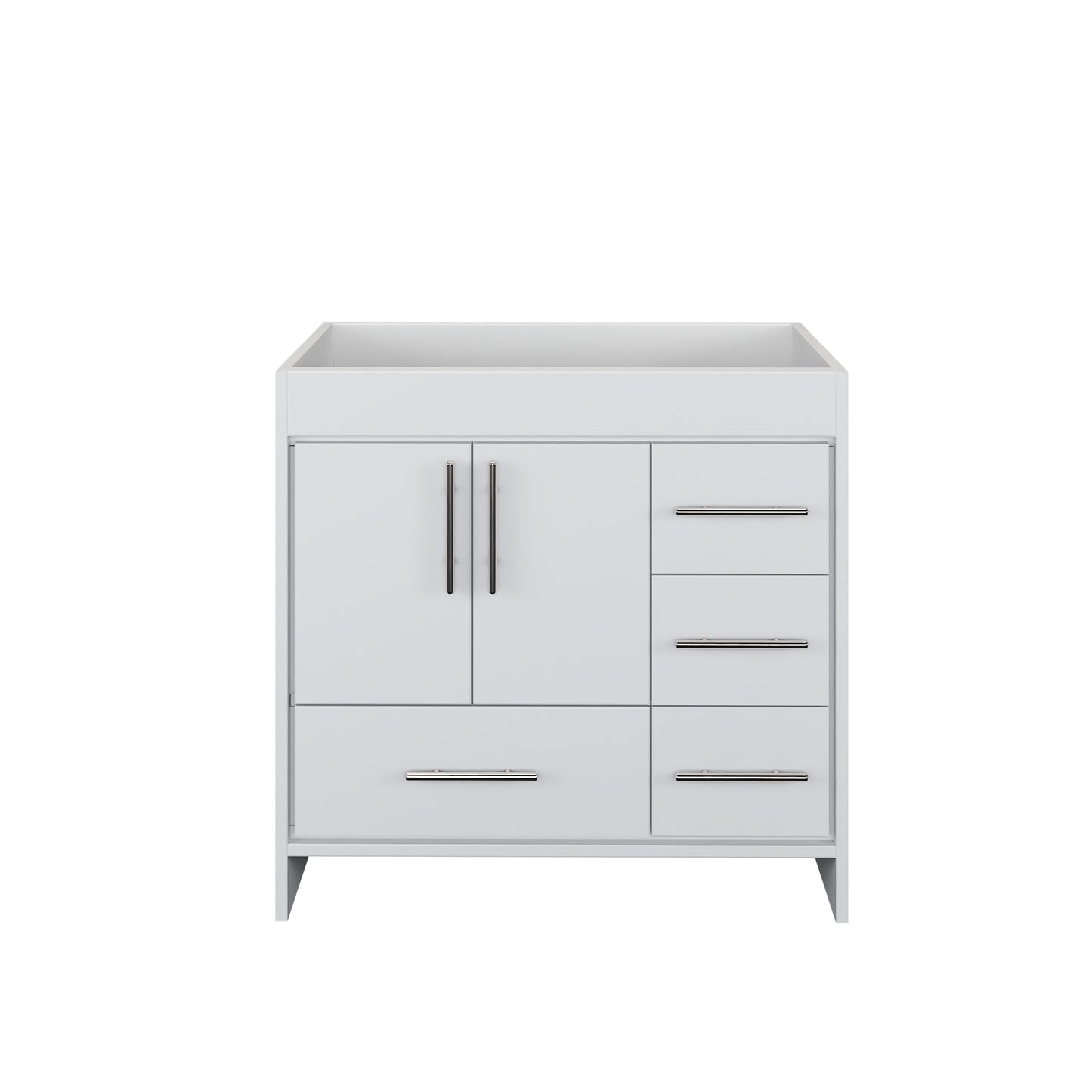 Flow 36" Bathroom Vanity Right Side Drawers Cabinet Only