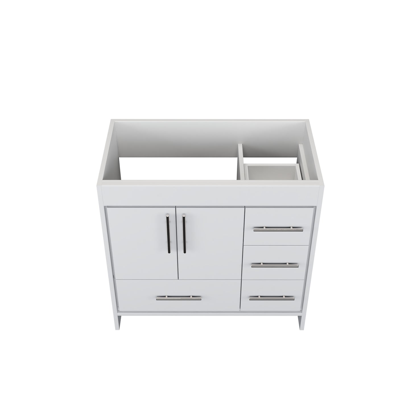 Flow 36" Bathroom Vanity Right Side Drawers Cabinet Only