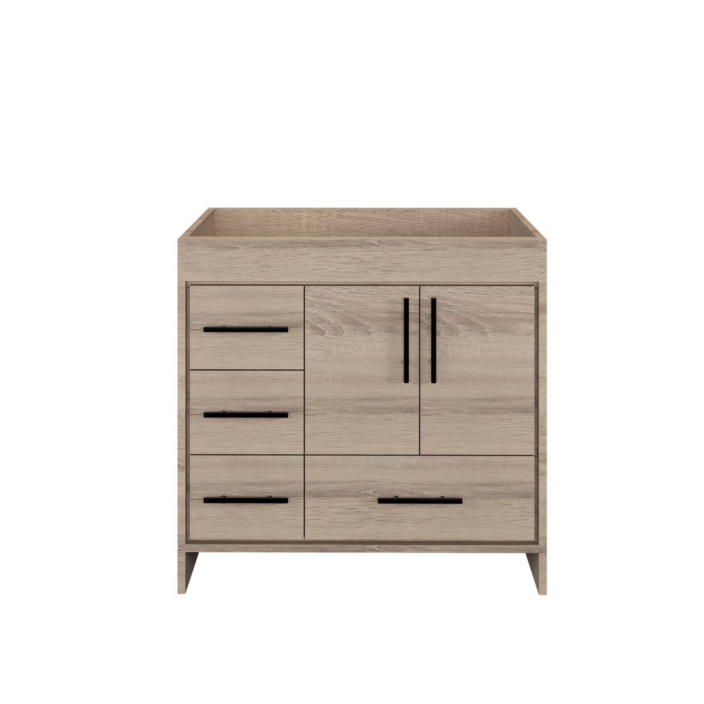 Flow 36" Bathroom Vanity Left Side Drawers Cabinet Only