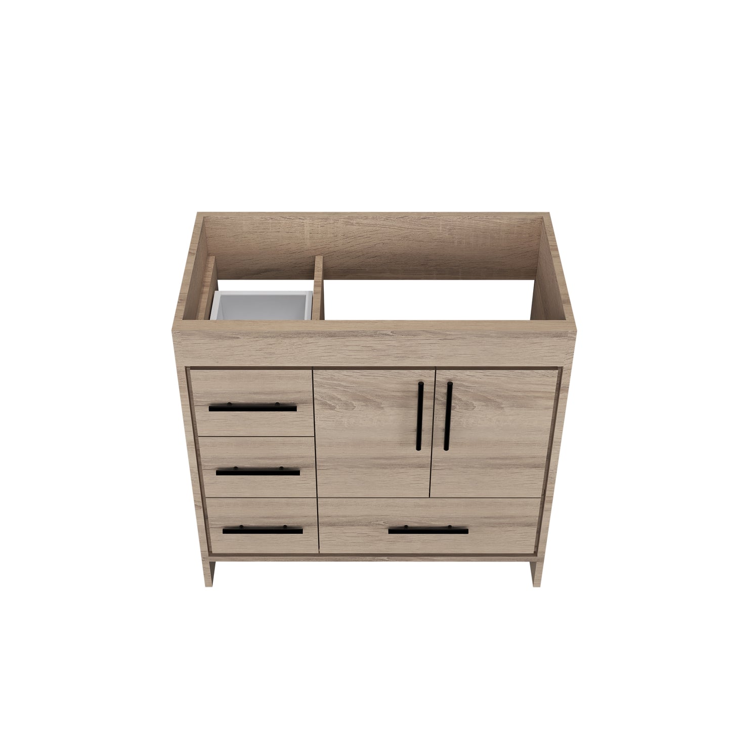 Flow 36" Bathroom Vanity Left Side Drawers Cabinet Only