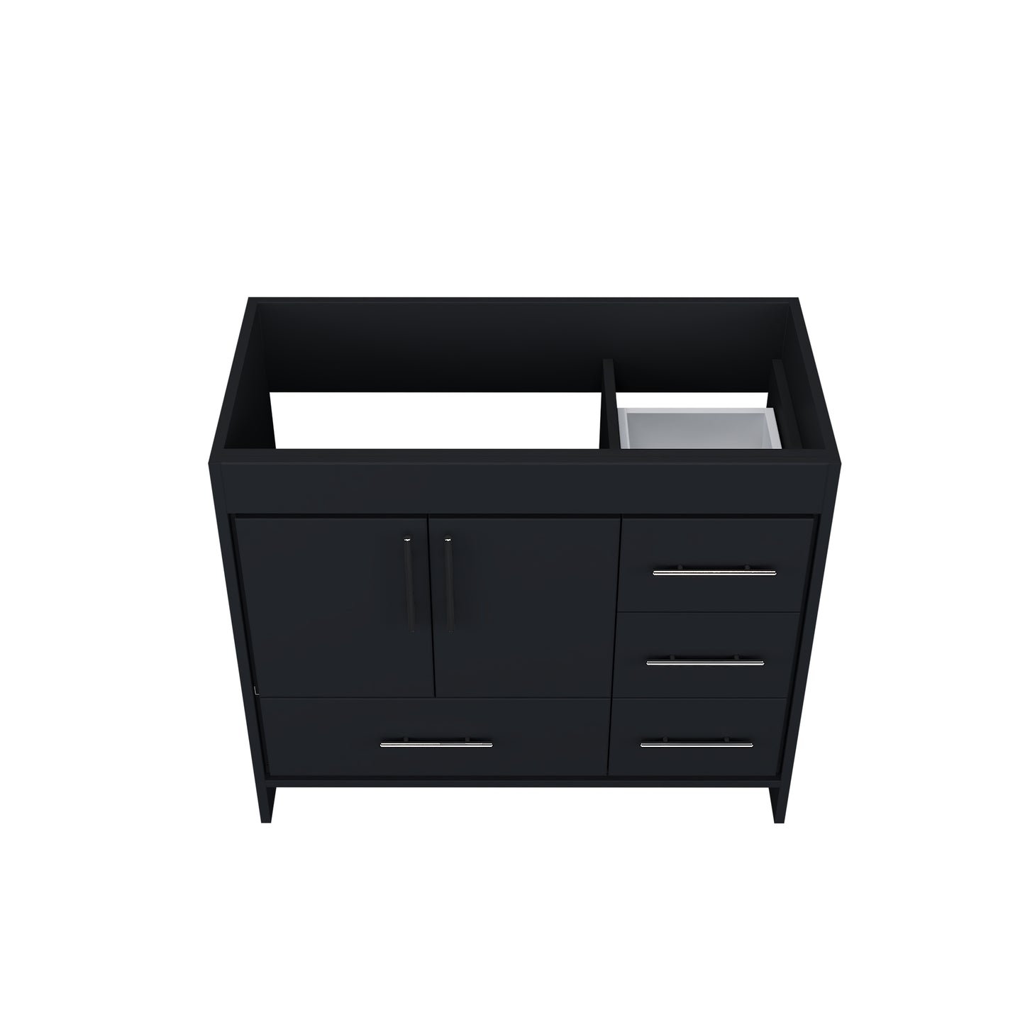 Flow 40" Bathroom Vanity Right Side Drawers Cabinet Only
