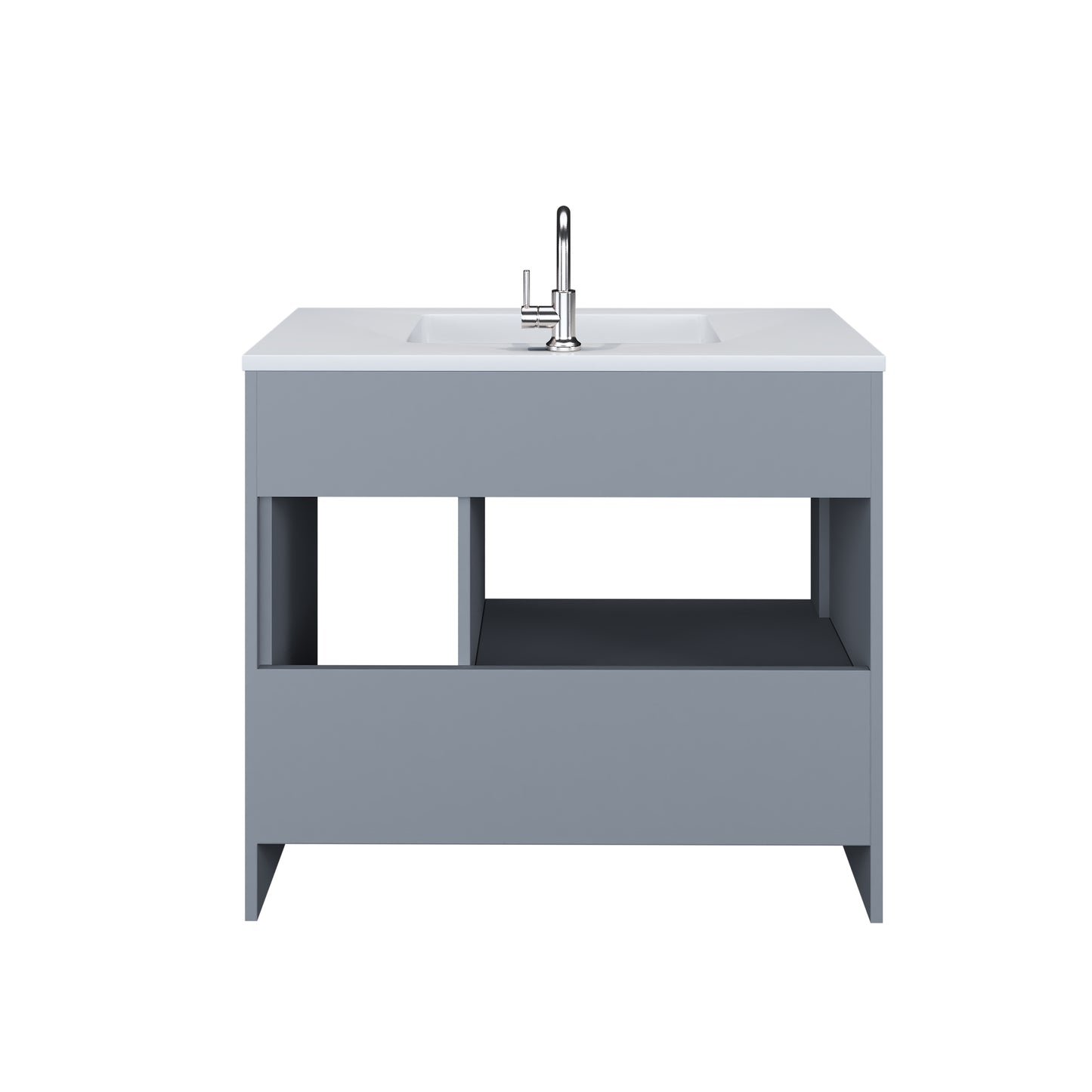 Flow 40" Bathroom Vanity with integrated counter top Right Side Drawers