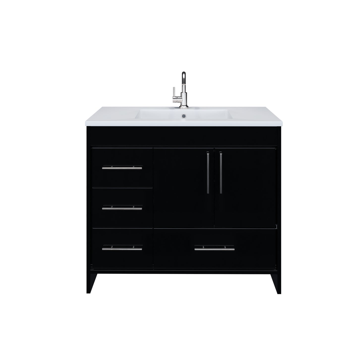Flow 40" Bathroom Vanity with integrated counter top Left Side Drawers