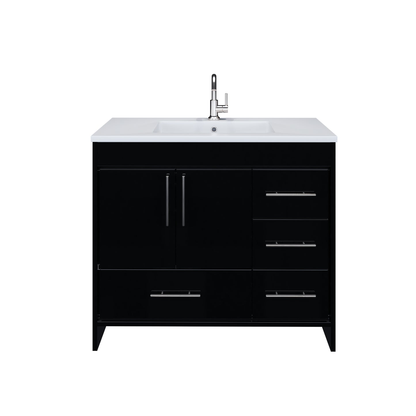Flow 40" Bathroom Vanity with integrated counter top Right Side Drawers