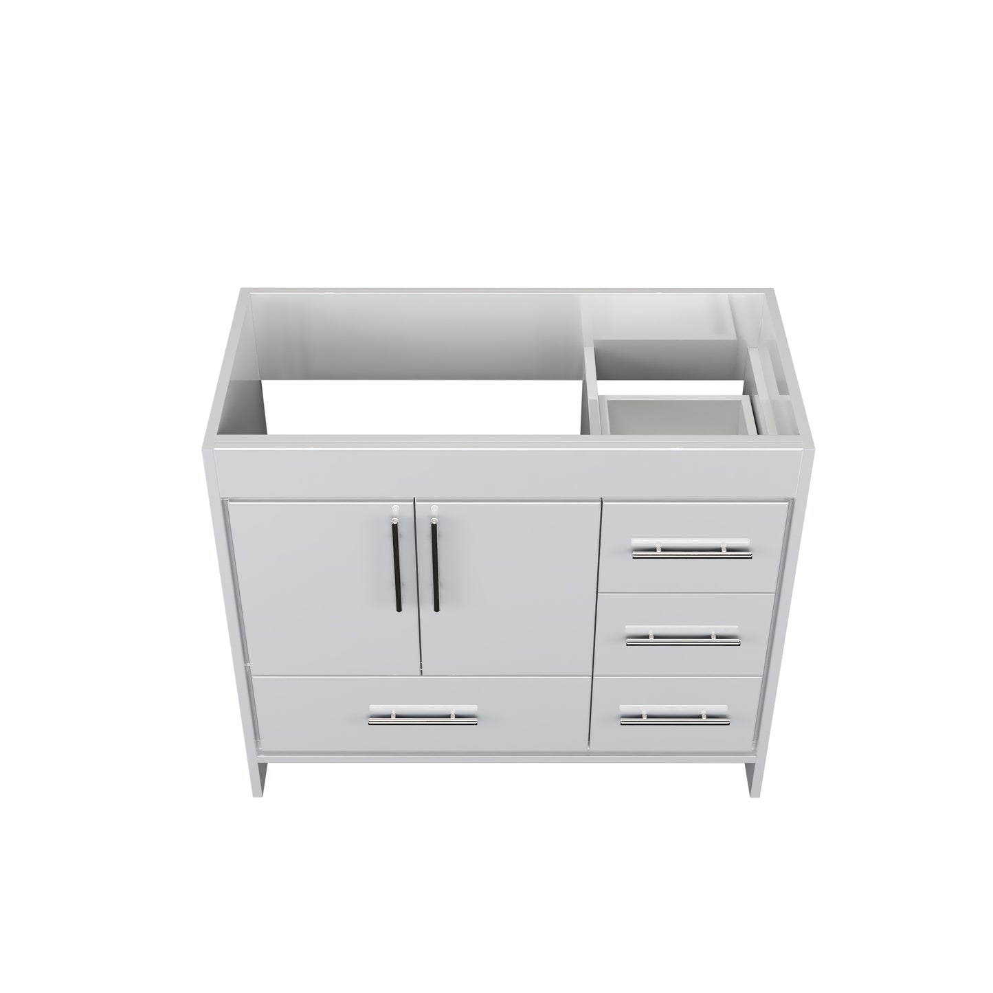 Flow 40" Bathroom Vanity Right Side Drawers Cabinet Only