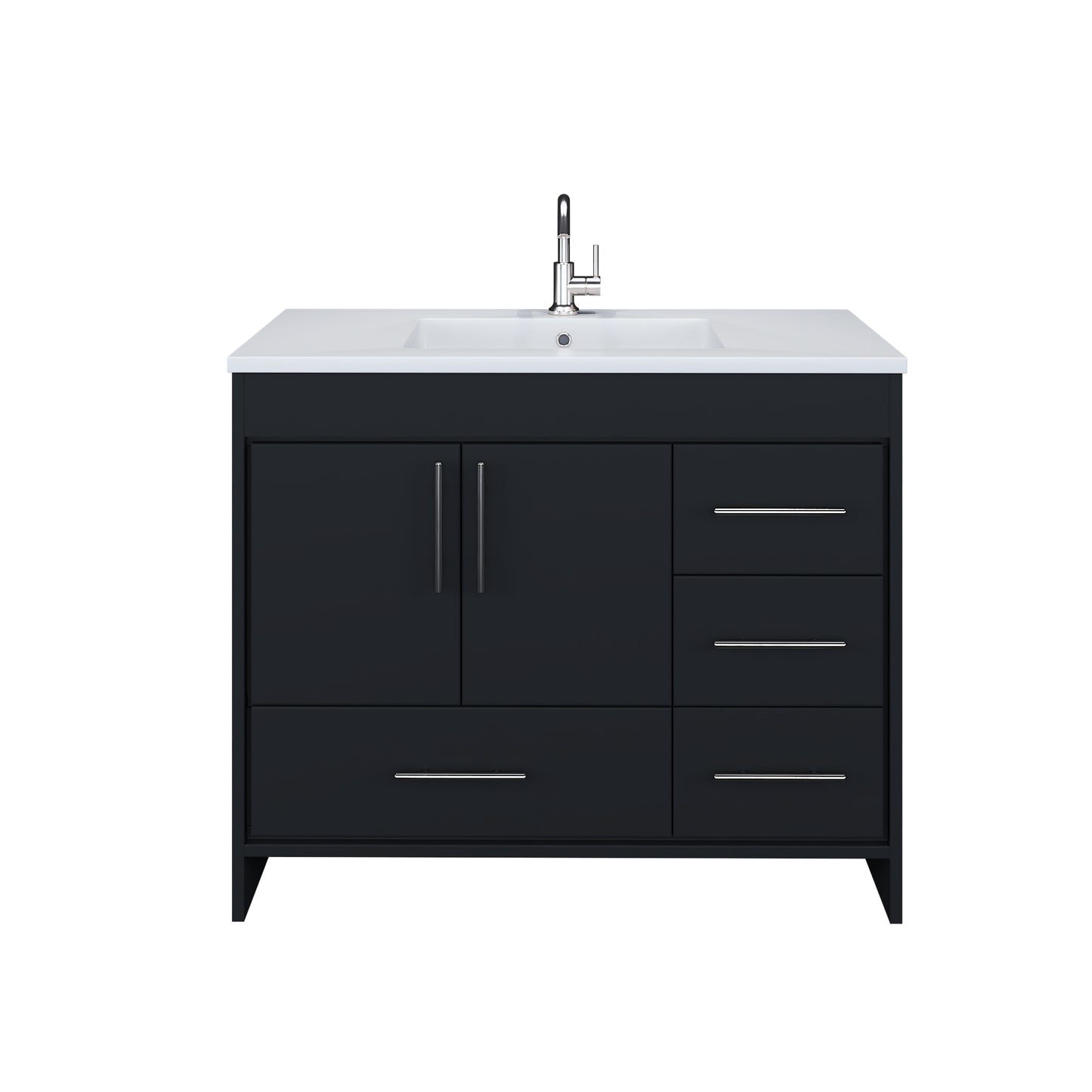 Flow 40" Bathroom Vanity with integrated counter top Left Side Drawers