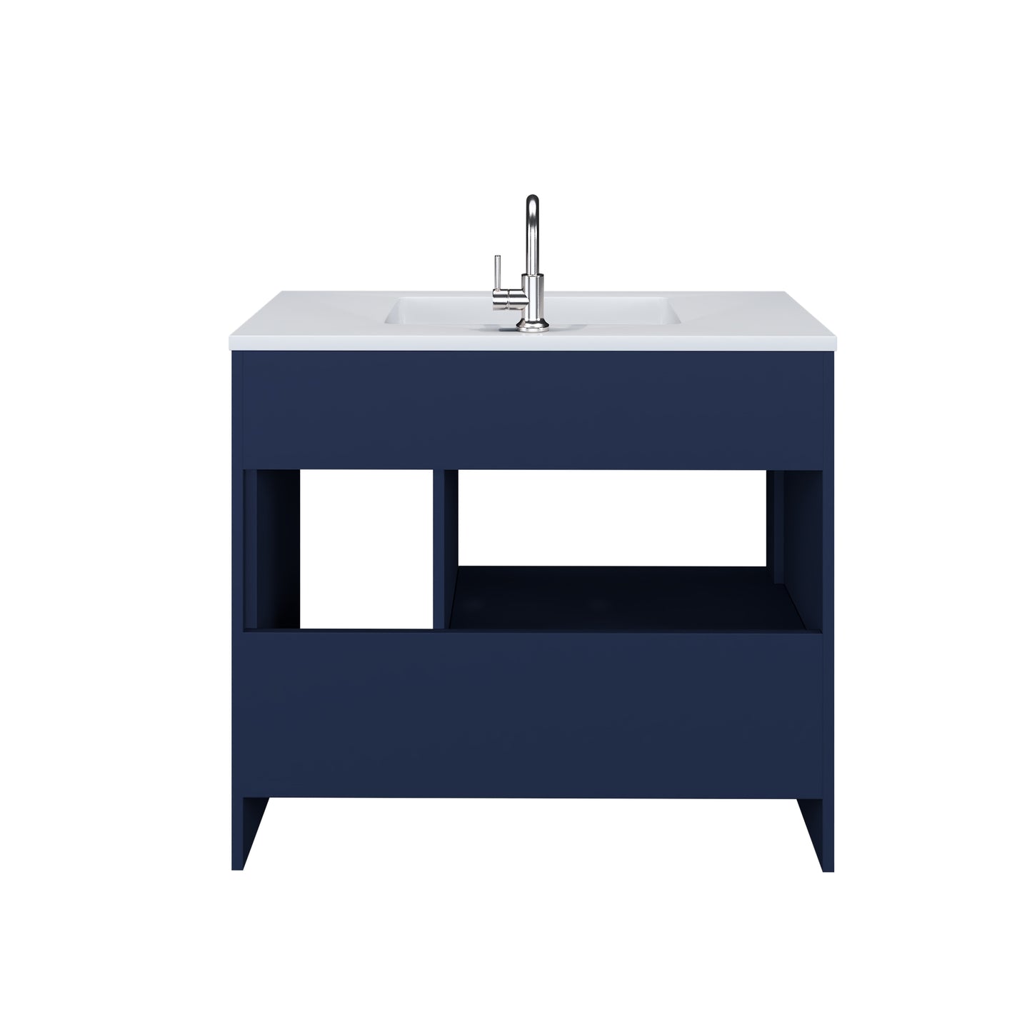 Flow 40" Bathroom Vanity with integrated counter top Right Side Drawers